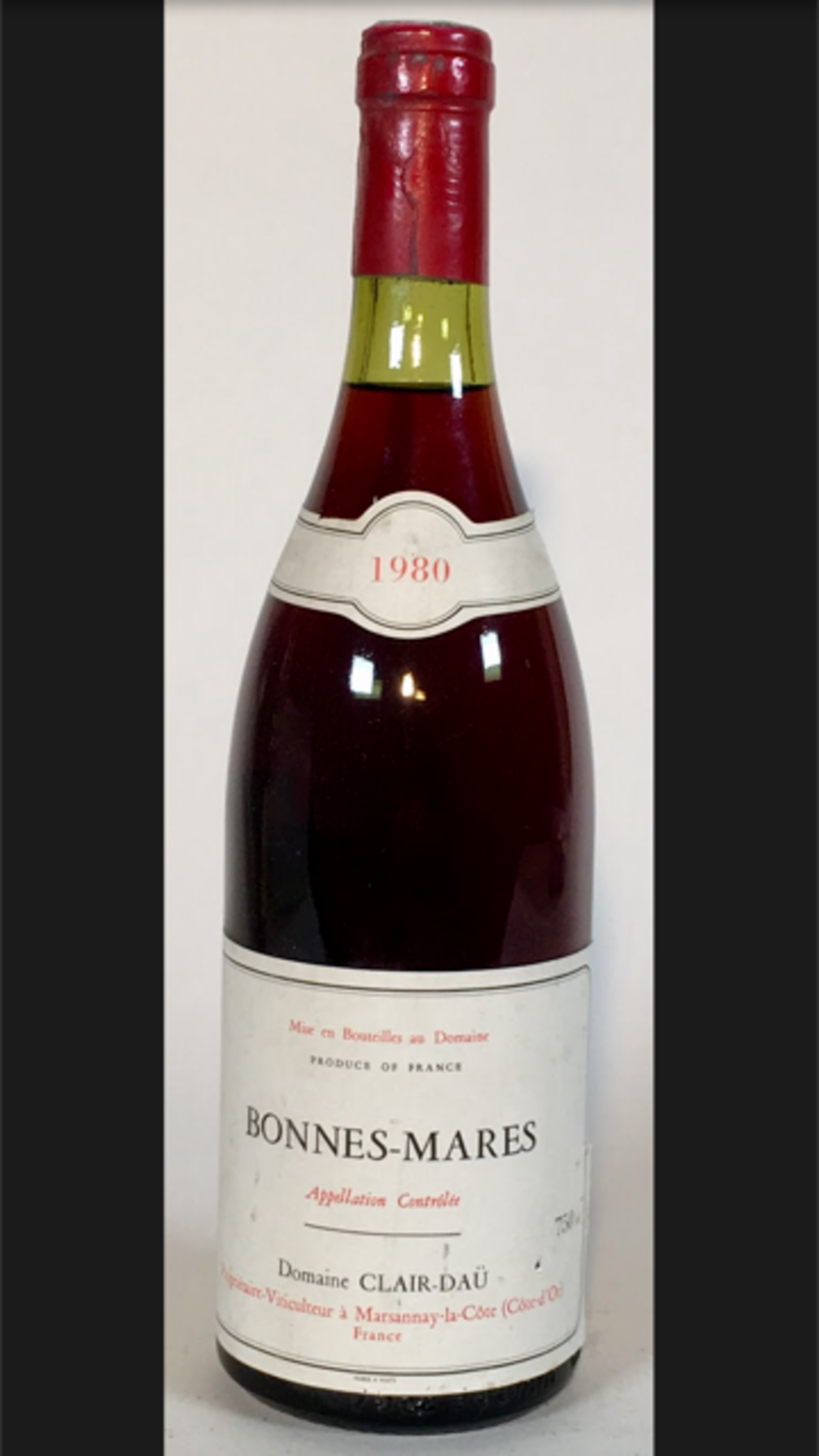 Bonnes-Mares, Domaine Claire Daü, 1980