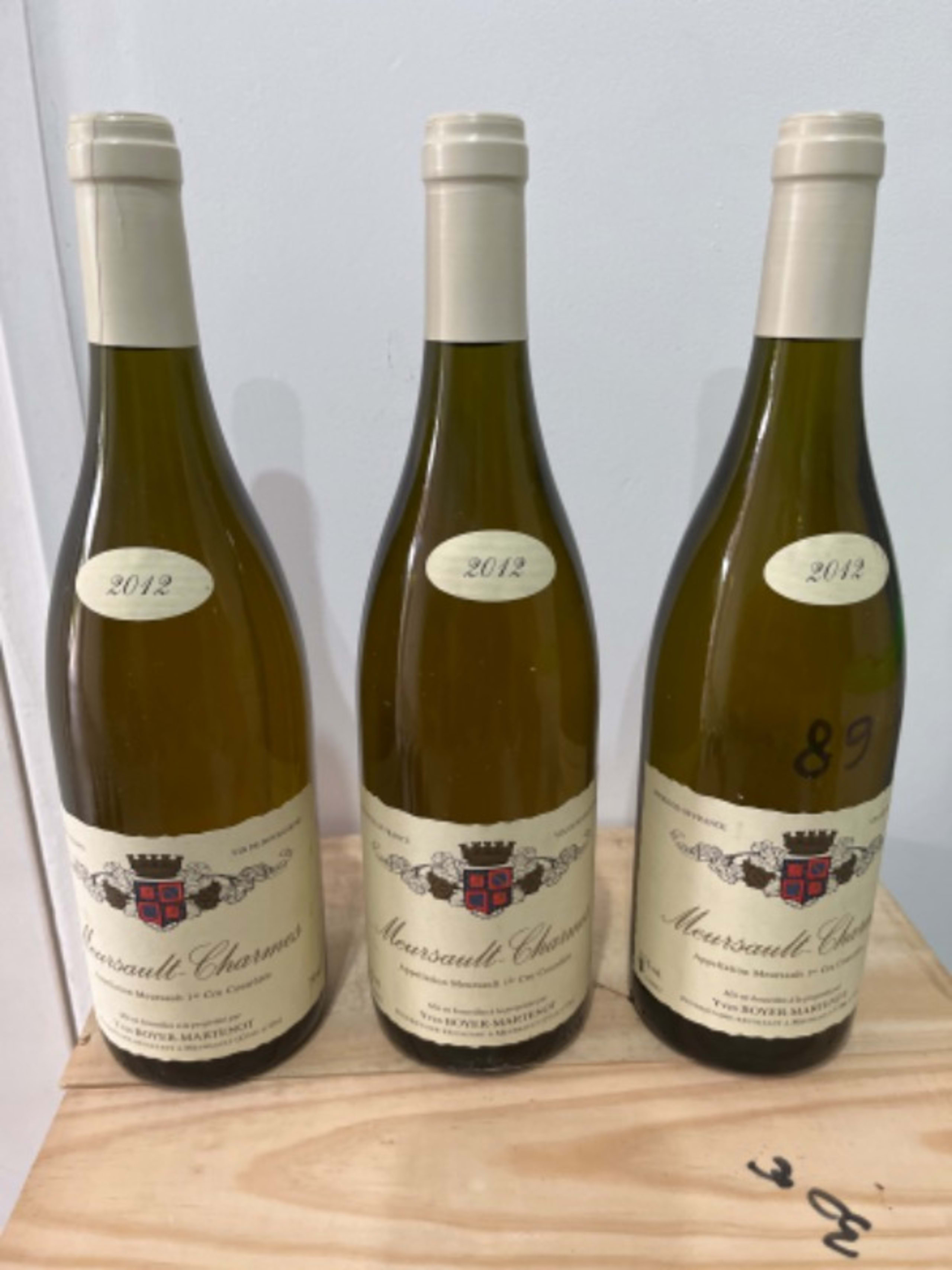 3 x Meursault, Charmes 1er cru, Yves Boyer Martenot, 2012