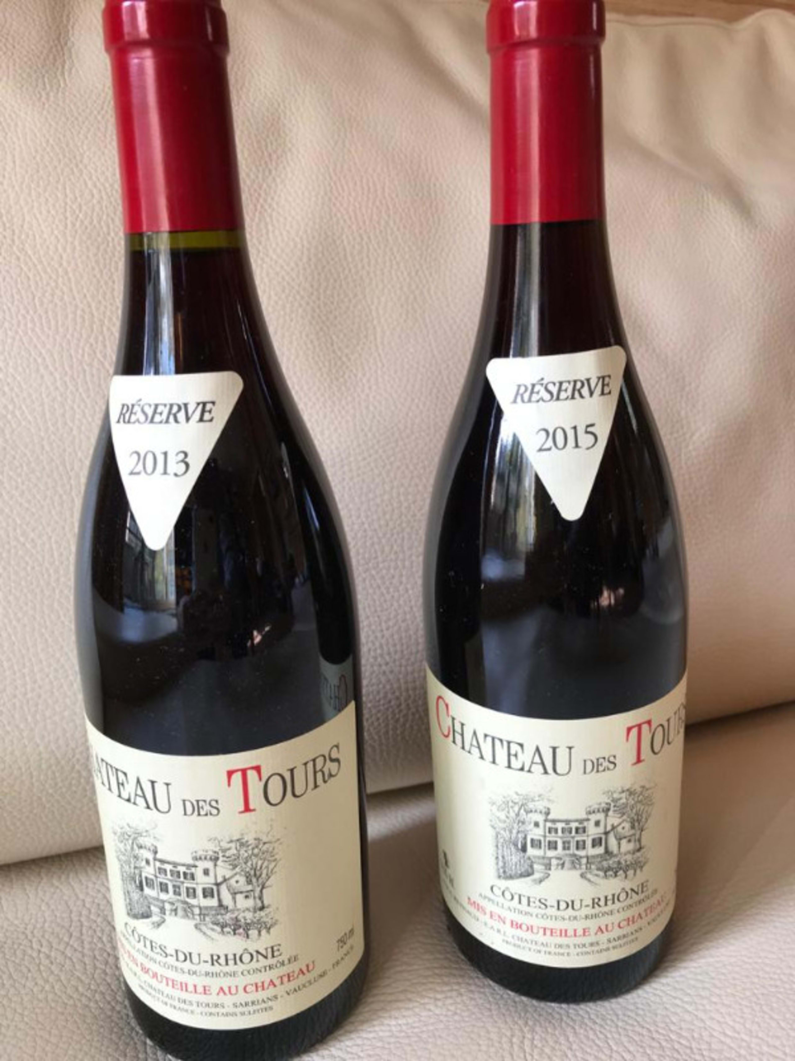 2 x Côtes-du-Rhône, Château des Tours, 2013/2015