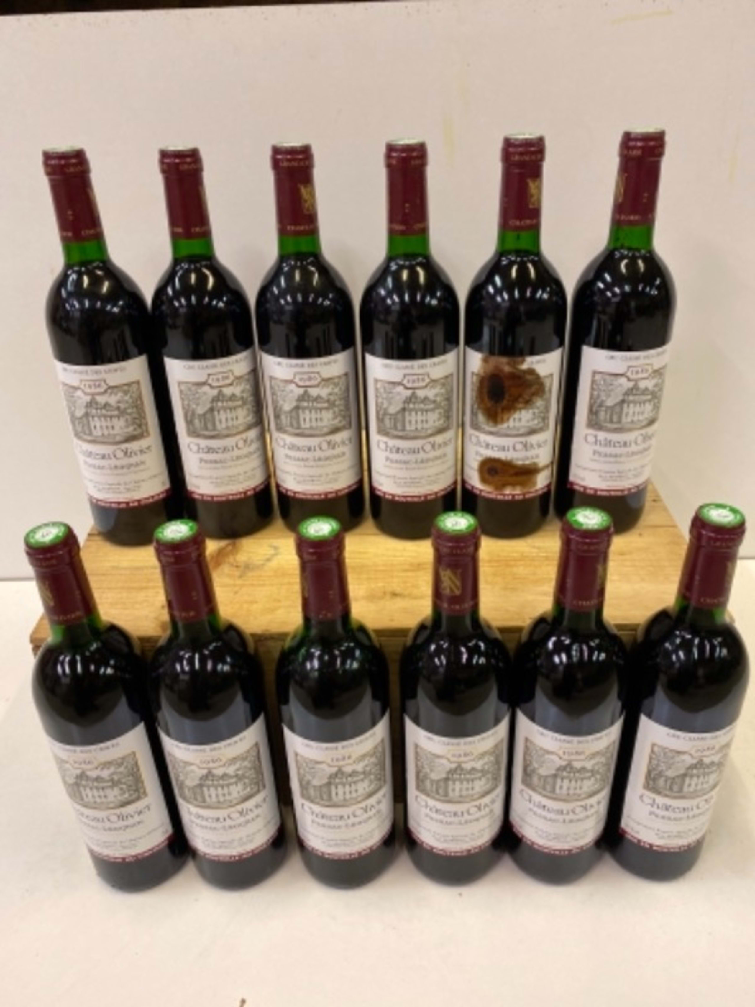 CBO/OWC 12 x Cru classé des graves, Château Olivier, Pessac-Léognan, 1986