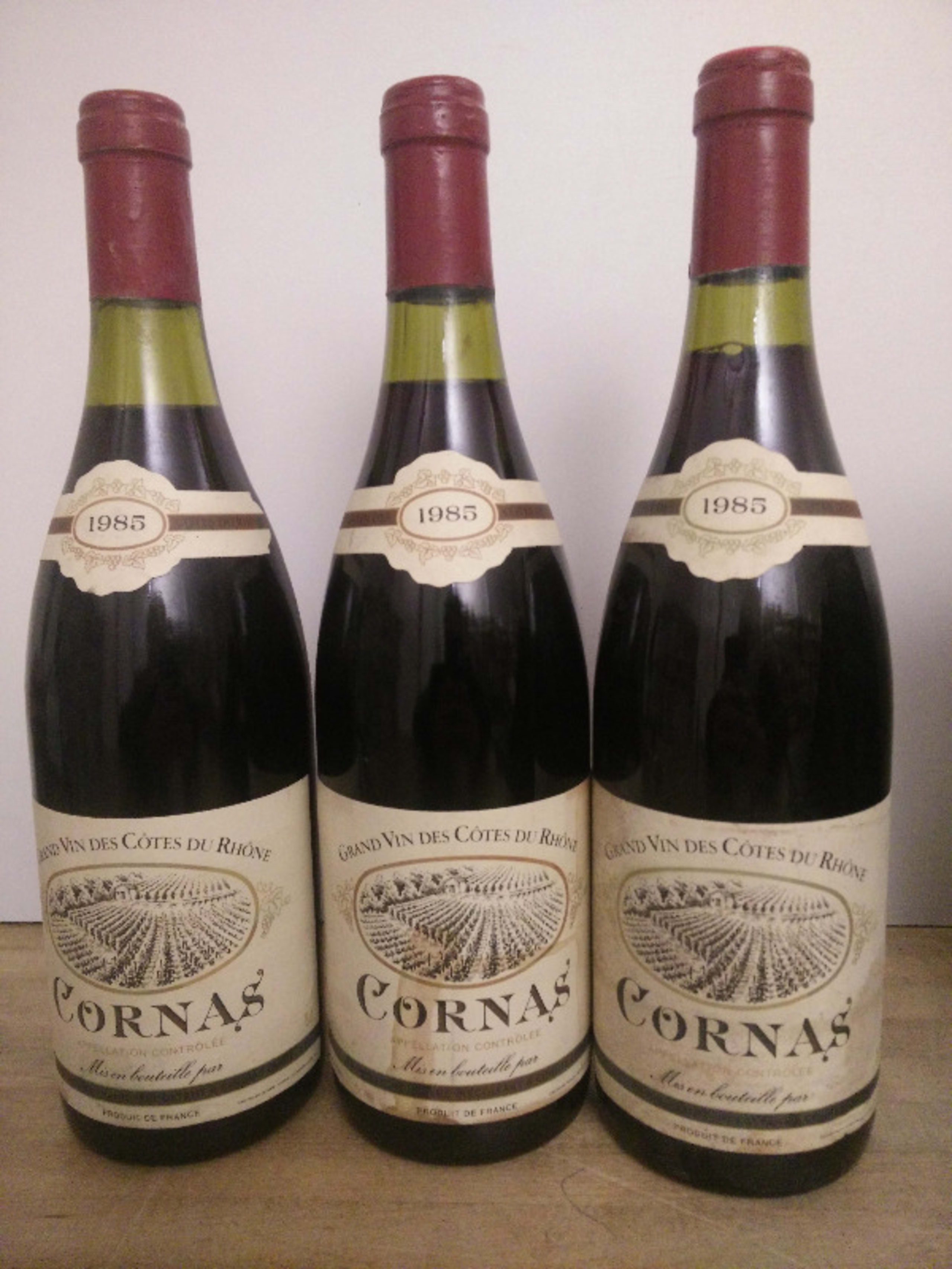 3 x Cornas, Noël Verset, 1985