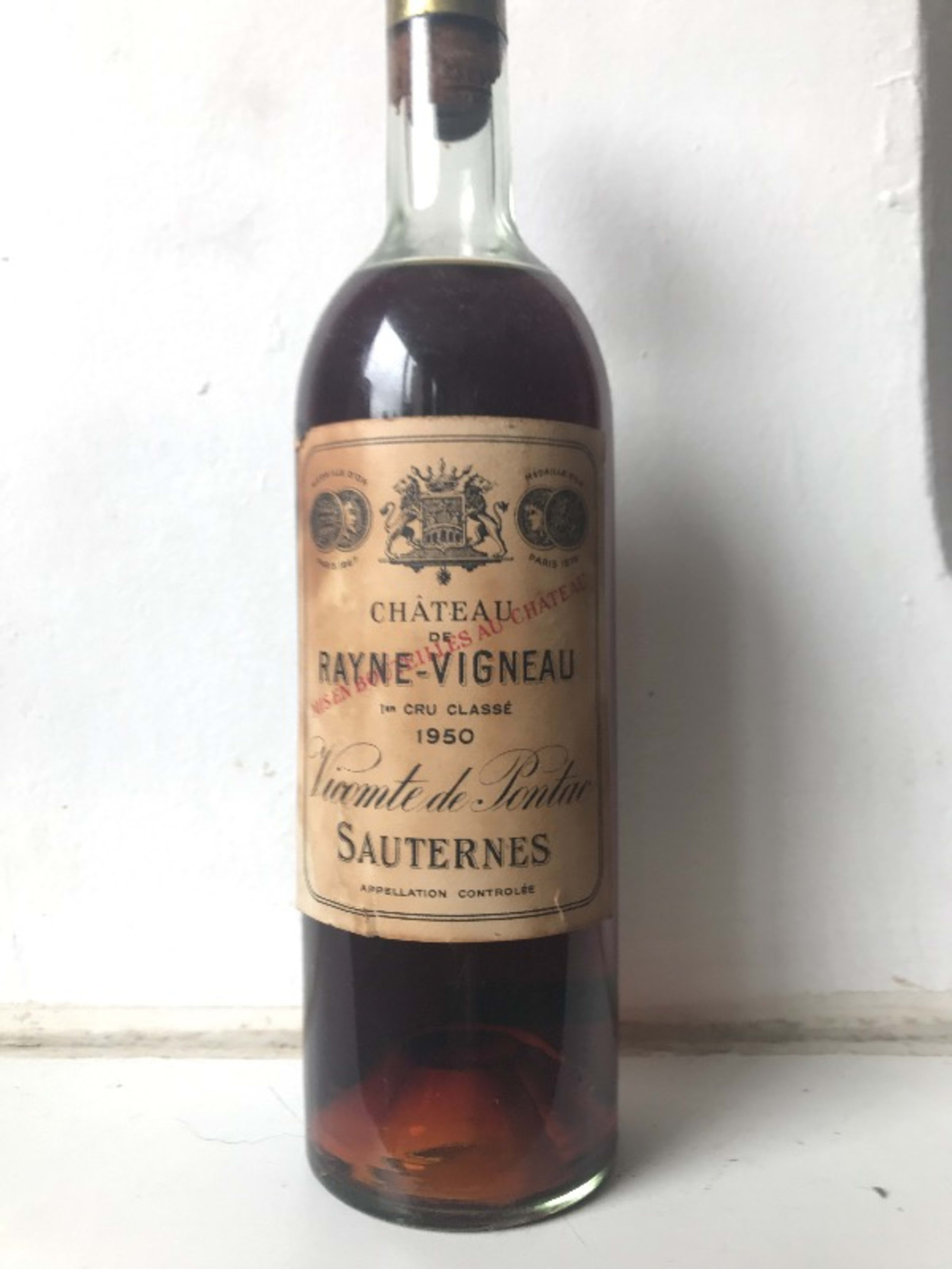 Château de Rayne Vigneau 1er cru classé, Sauternes, 1950