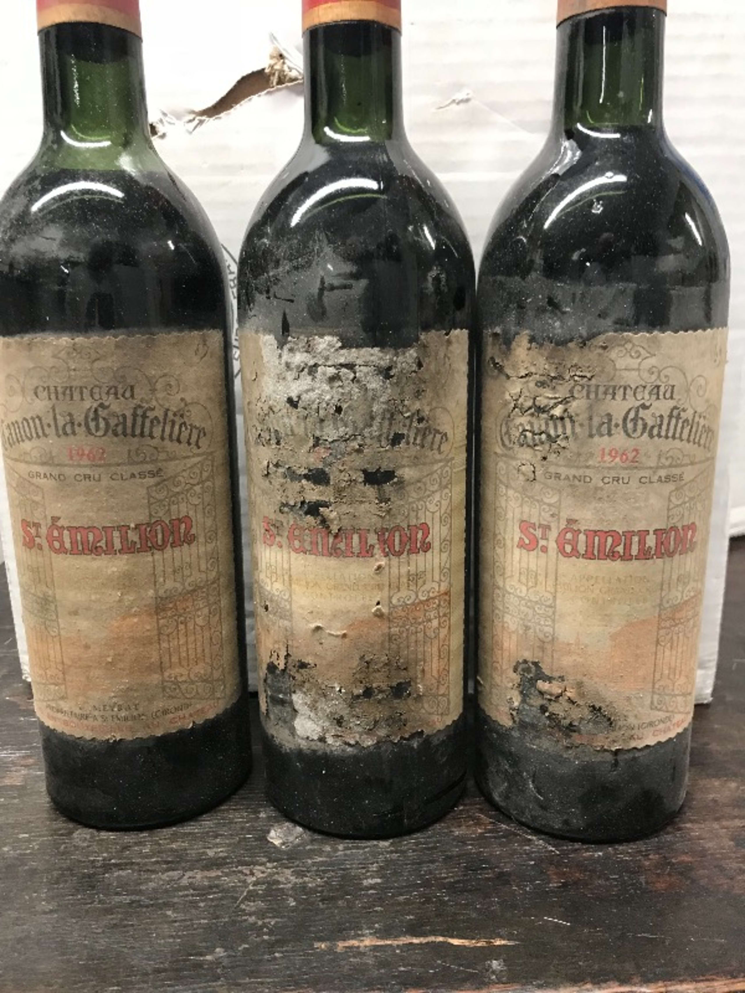 3 x Canon la gaffeliere, Saint-Émilion Grand Cru, 1962