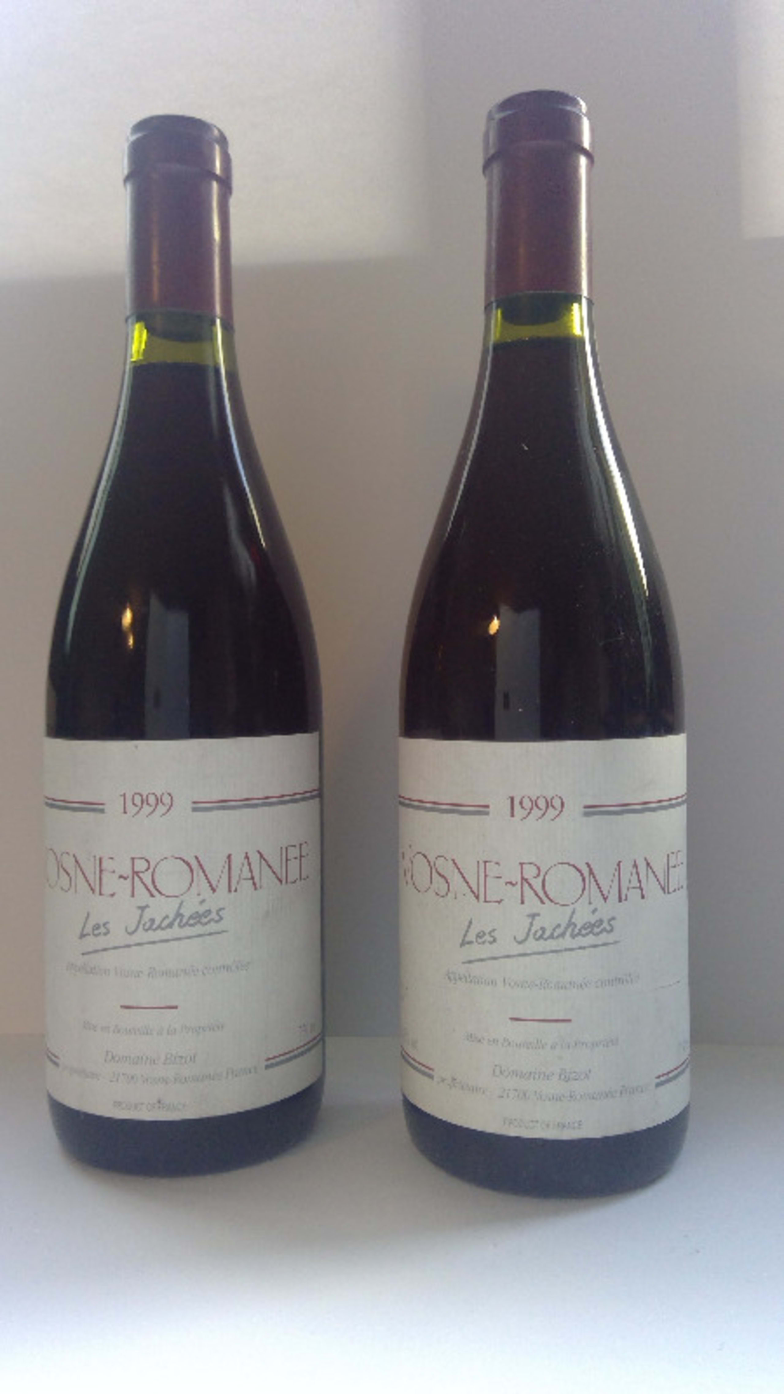 2 x Vosne-Romanée, Les Jachées, Domaine Bizot, 1999