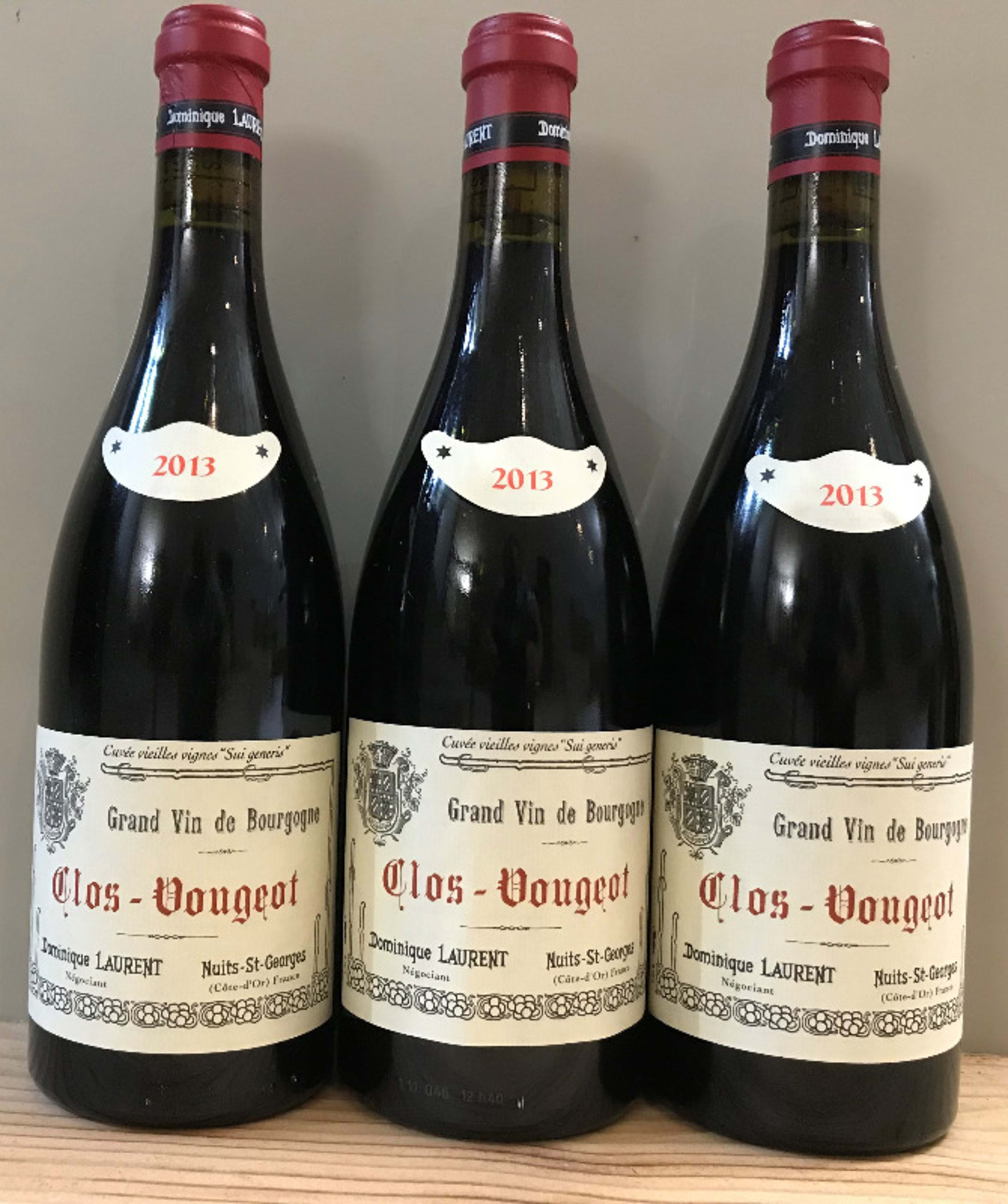 3 x Clos de Vougeot, Grand Cru, DOMINIQUE LAURENT, 2013