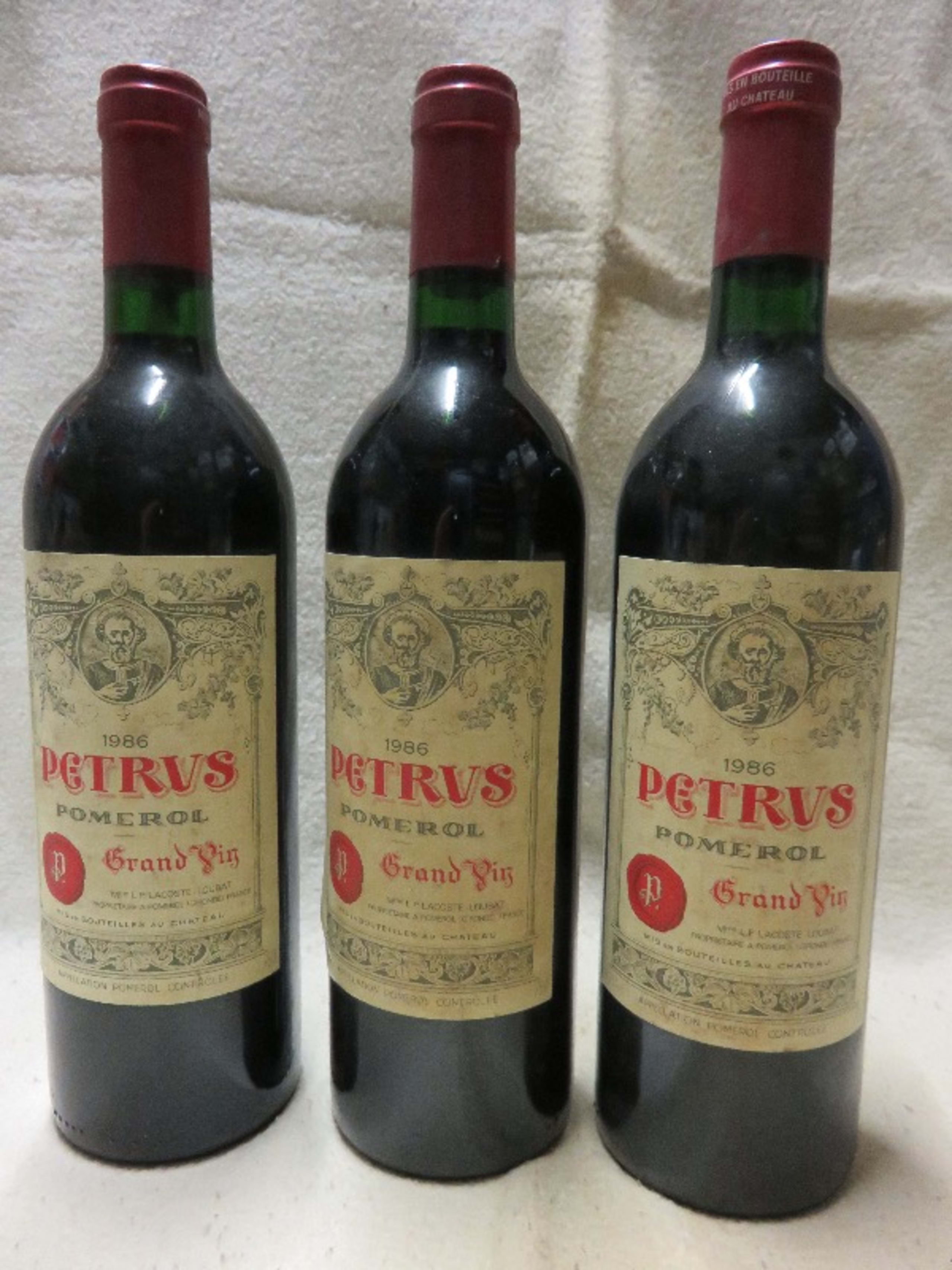 3 x Pomerol, PETRUS, Pomerol, 1986