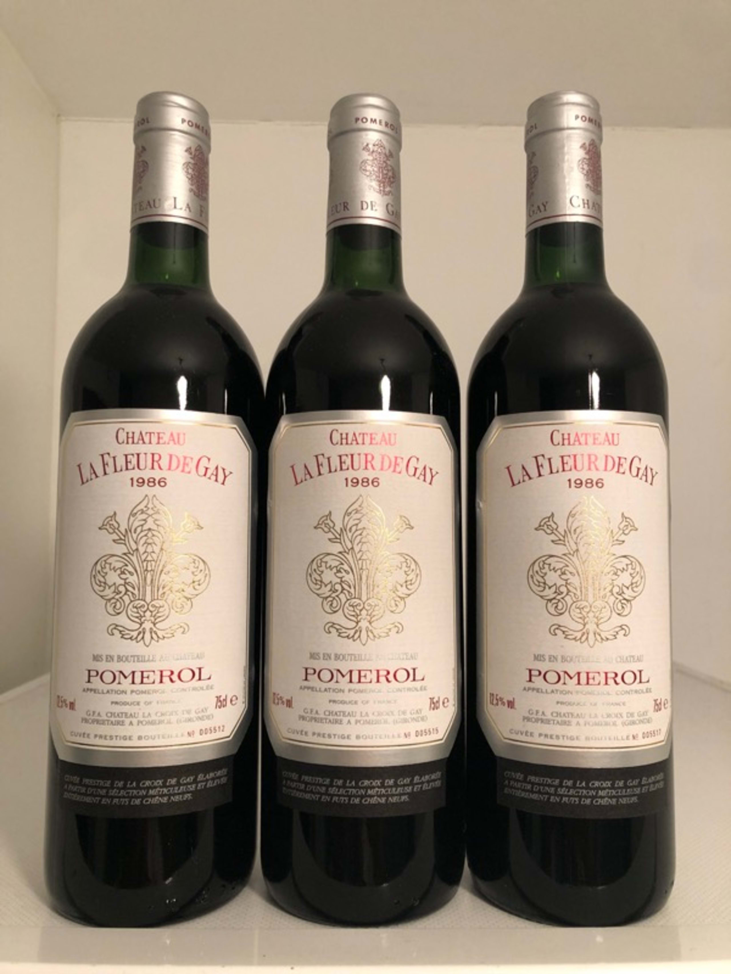 3 x Château La Fleur de Gay, Pomerol, 1986