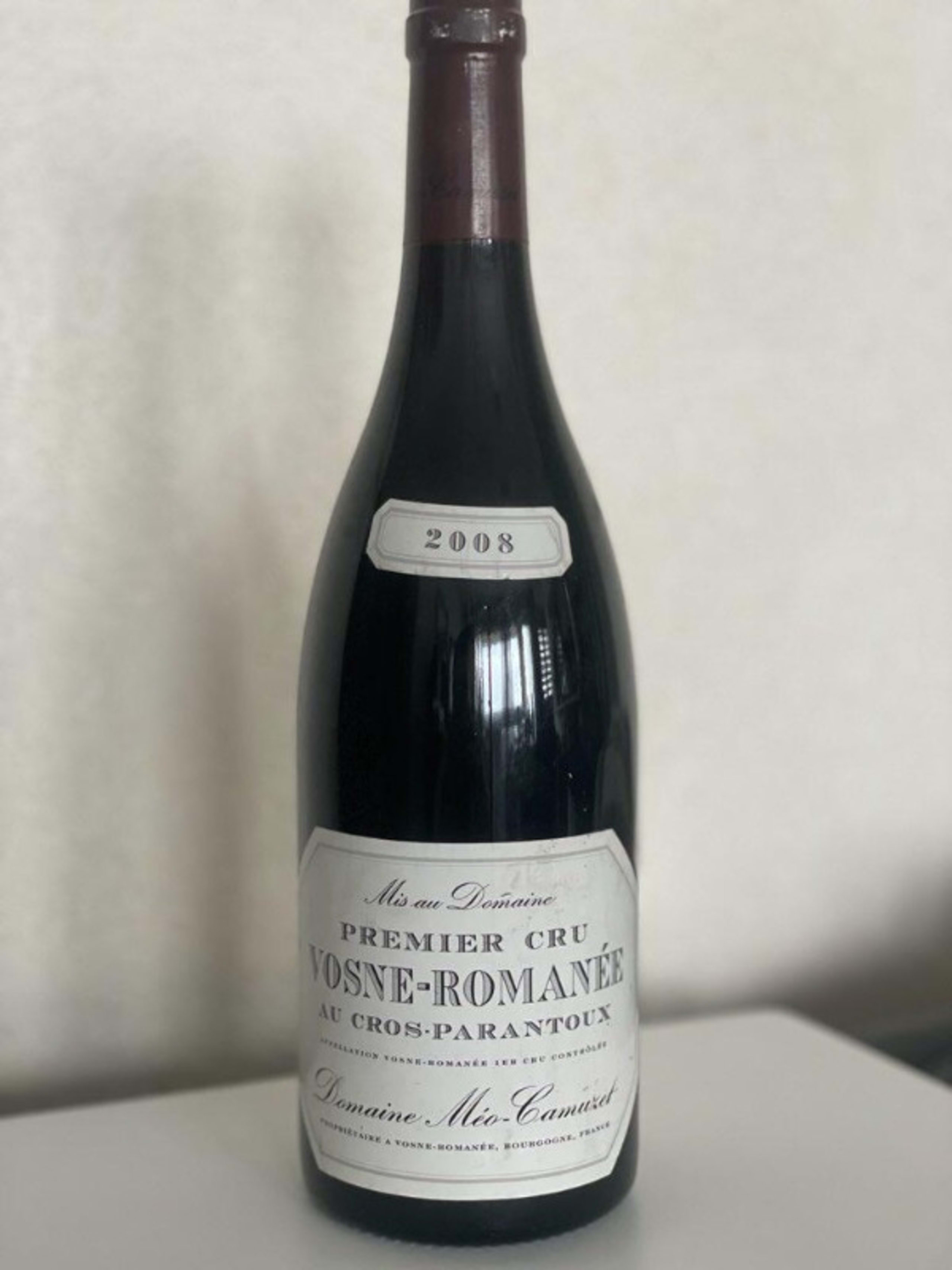 Vosne-Romanée, 1er Cru Au Cros-Parantoux, Méo-Camuzet, 2008