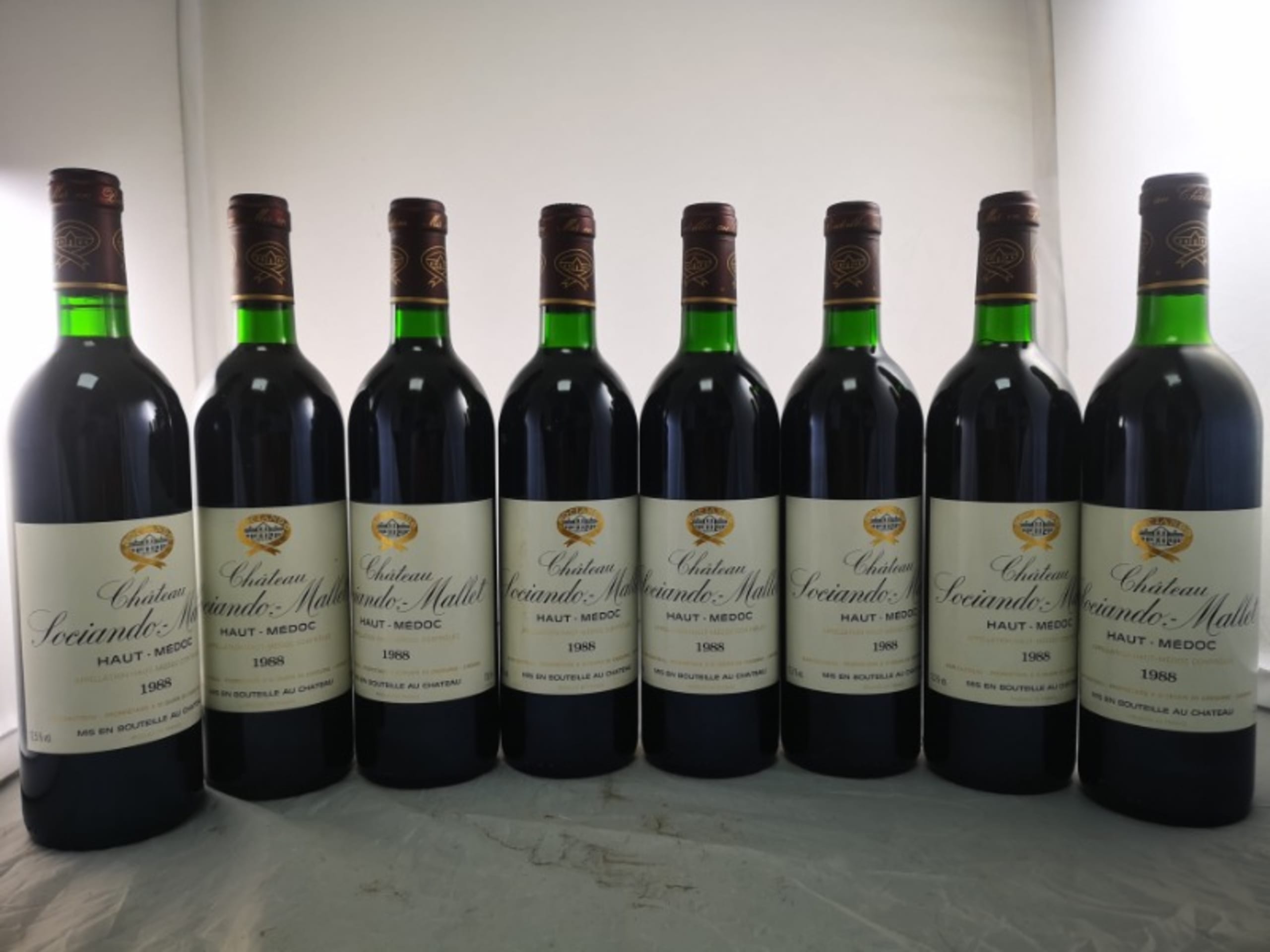 8 x Domaine Sociando Mallet, Haut-Médoc, 1988