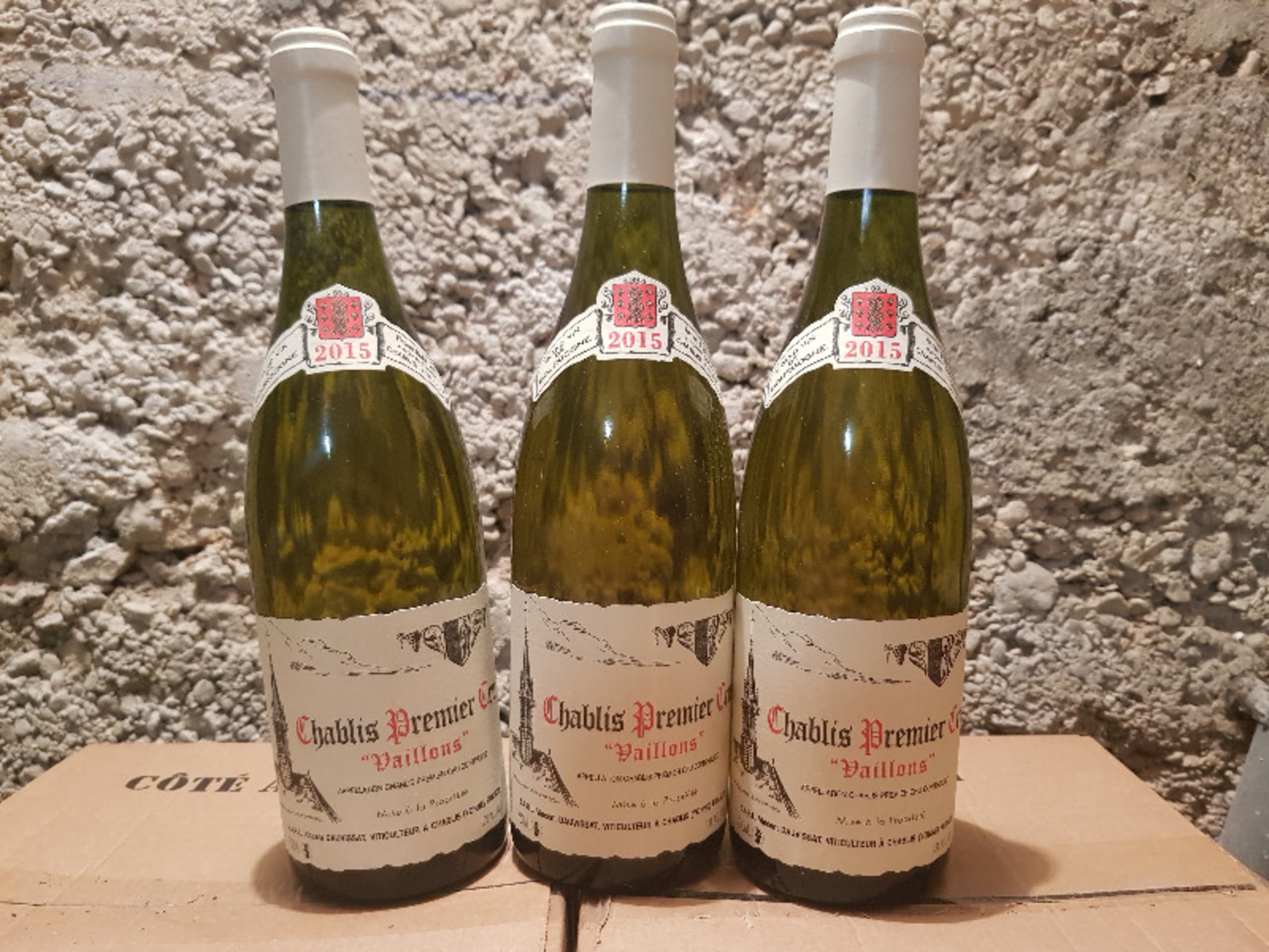 3 x Chablis Premier Cru, Vaillons, Vincent Dauvissat, 2015