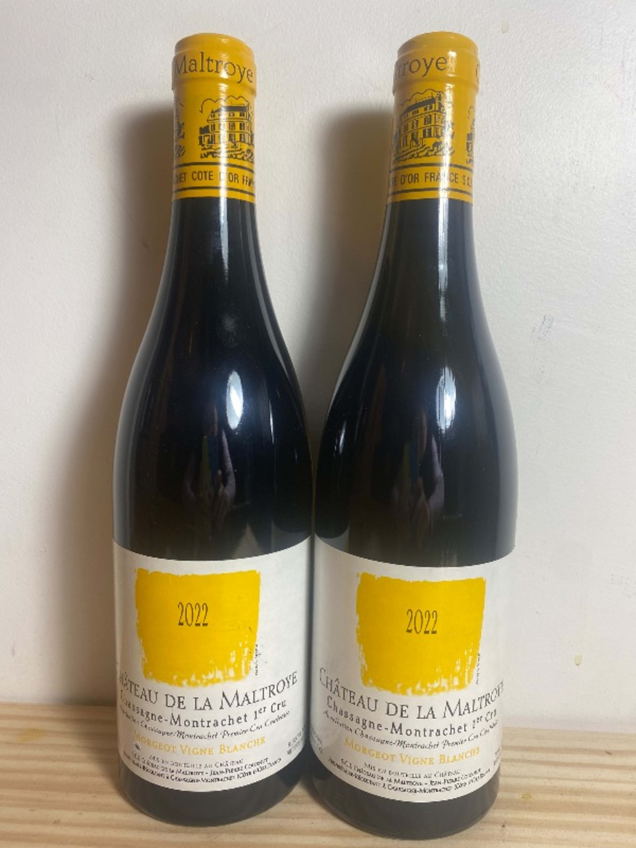2 x Chassagne-Montrachet, 1er Cru Morgeot vigne blanche, Château de la Maltroye, 2022