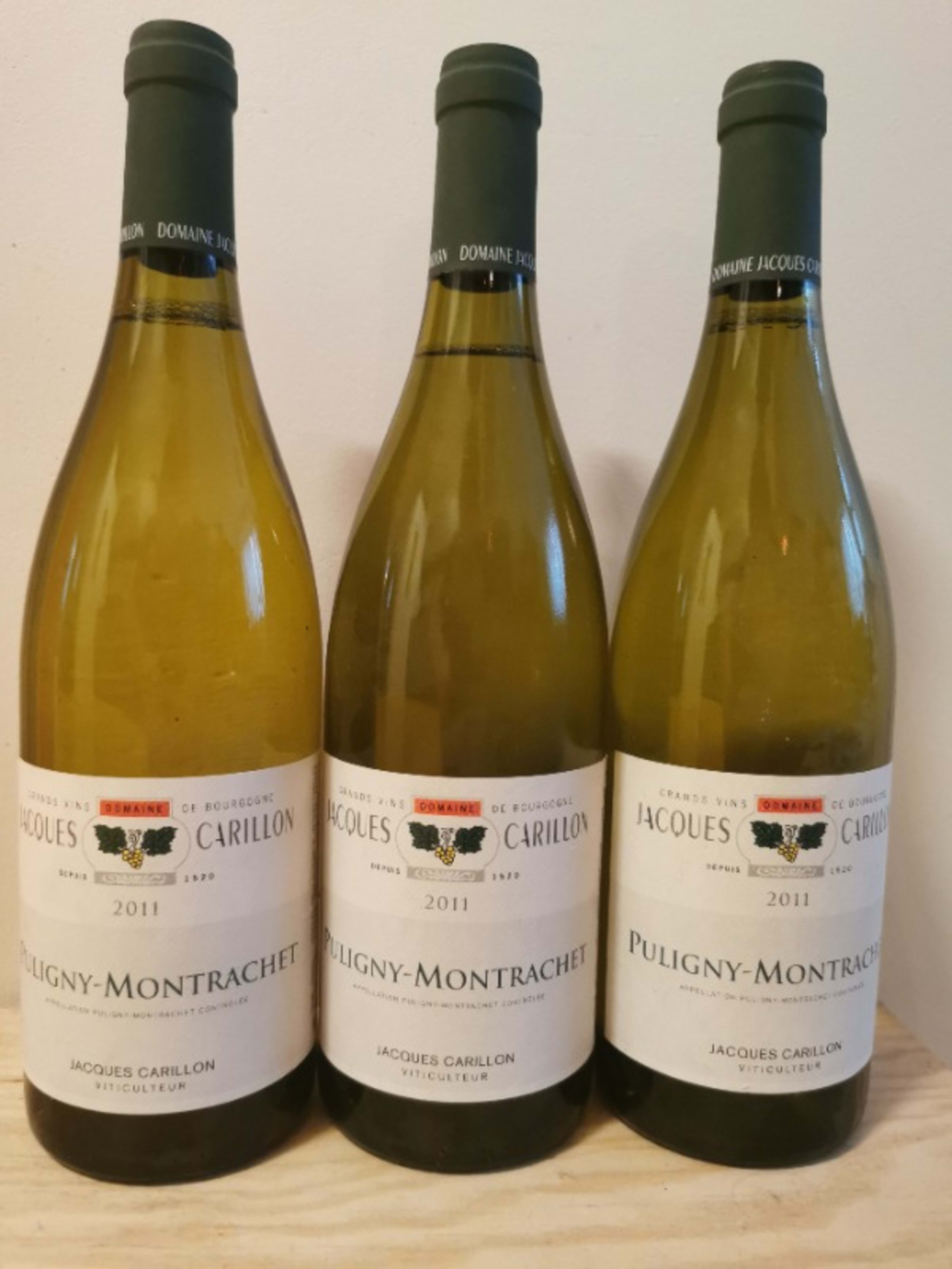 3 x Puligny-Montrachet, Jacques Carillon, 2011