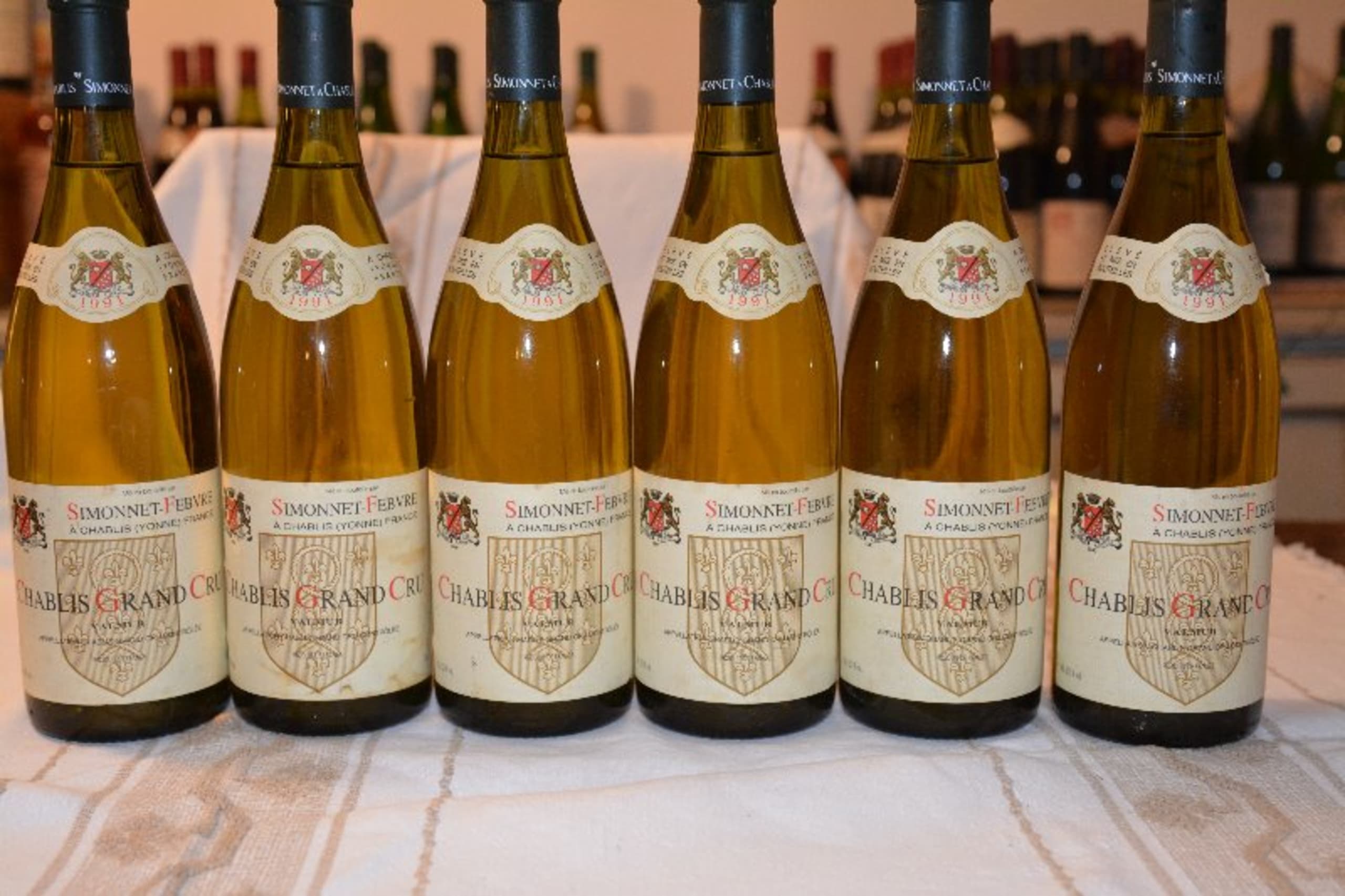 6 x Chablis Grand Cru, Valmur, Simonnet-Febvre, 1991