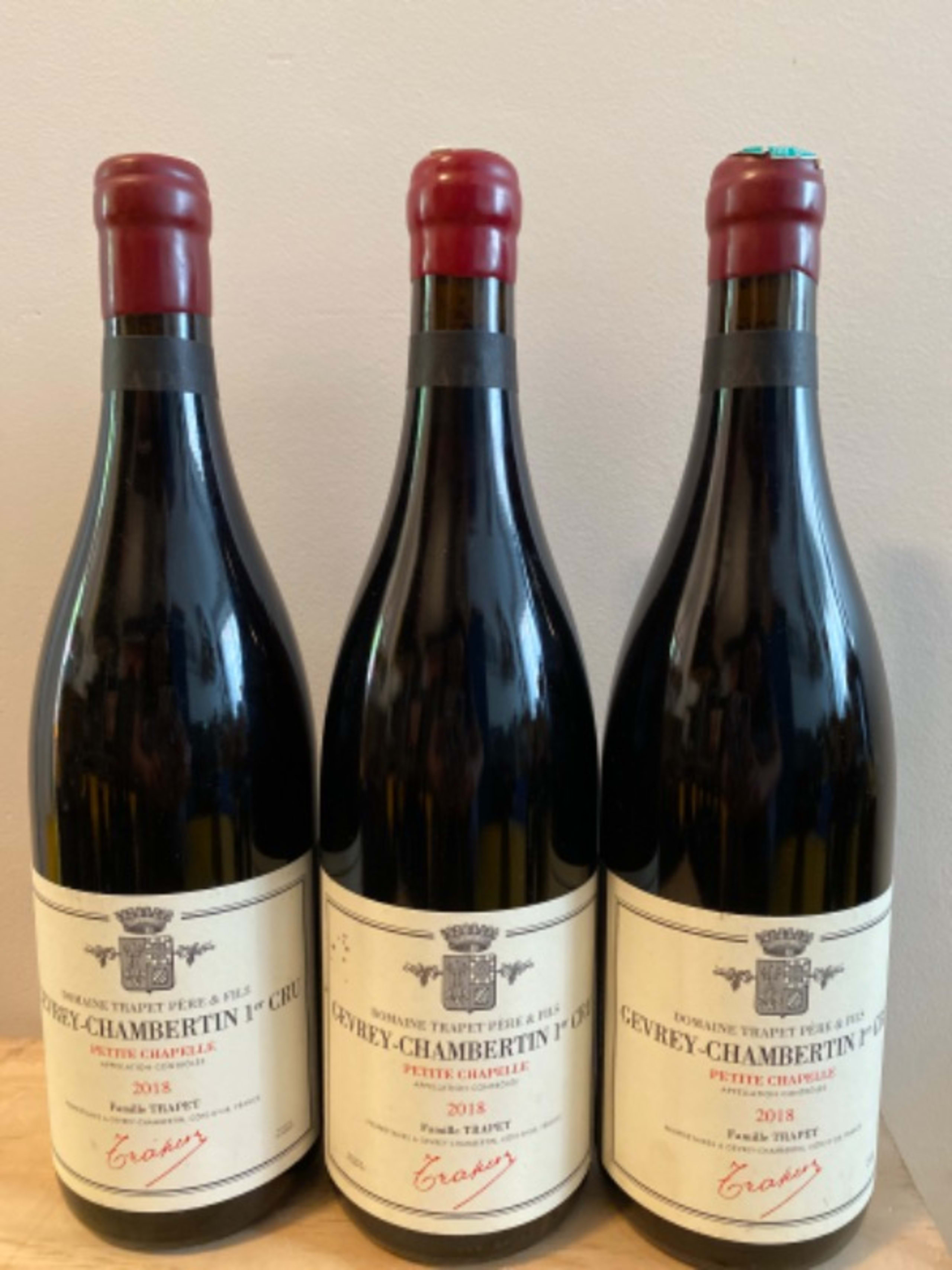3 x Gevrey-Chambertin, 1er Cru Petite Chapelle, Domaine Trapet Père et Fils, 2018