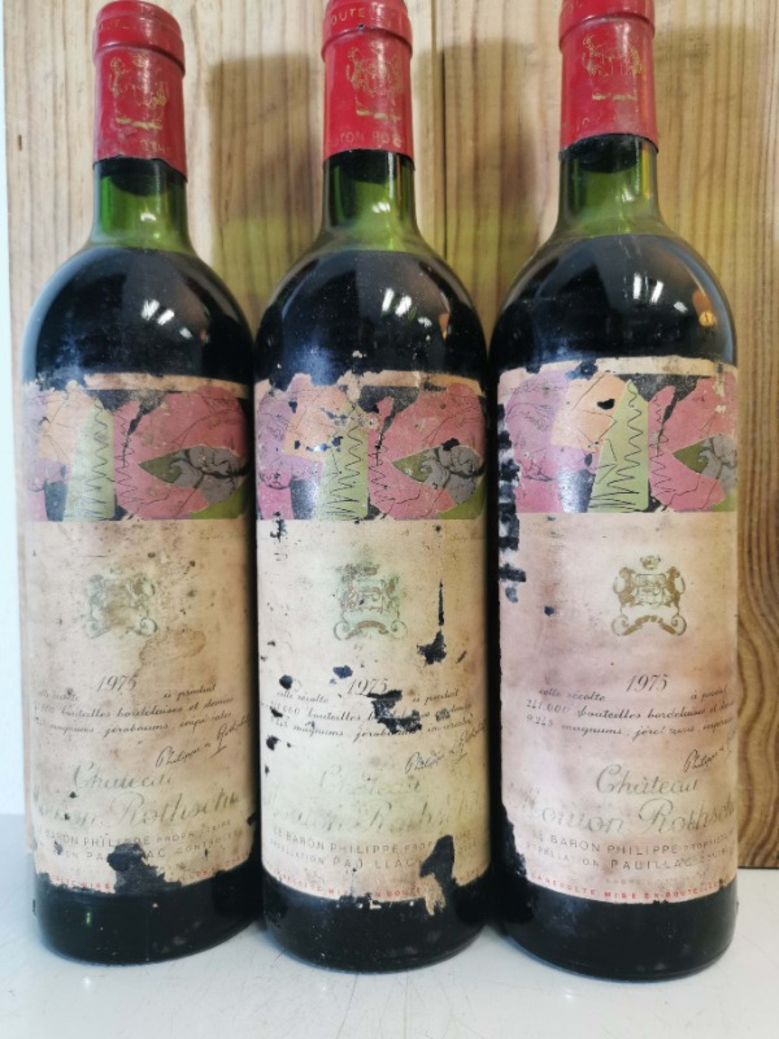 3 x Château Mouton Rothschild, Pauillac, 1975
