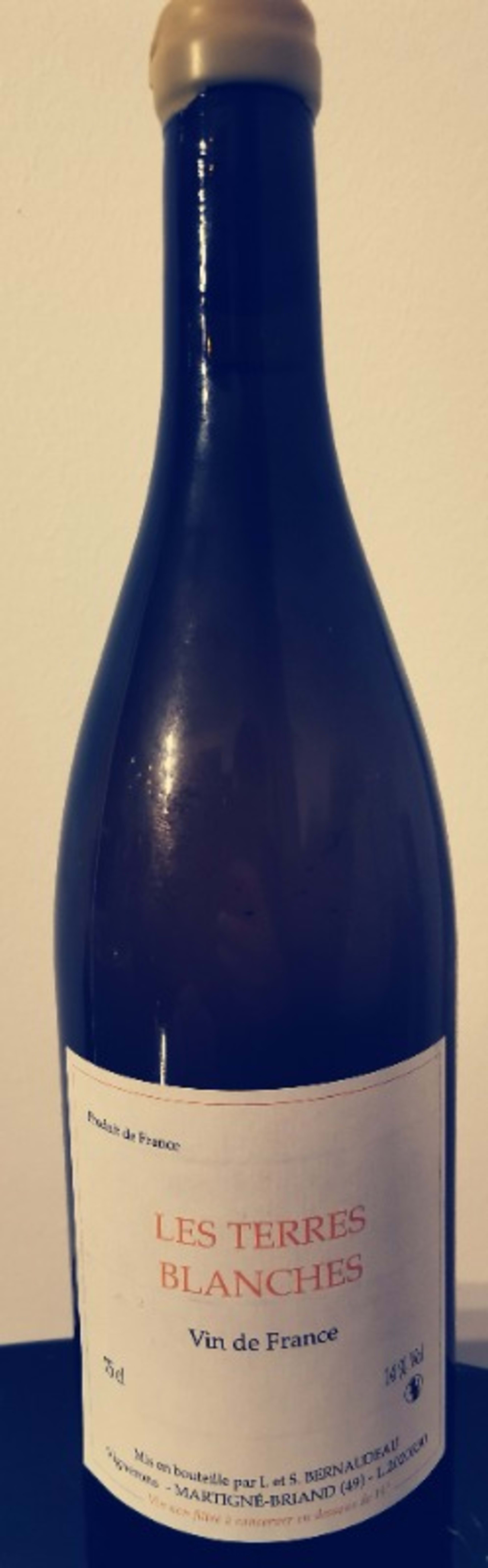 Les Terres Blanches, Vin de Pays du Val de Loire, Stéphane Bernaudeau, 2020