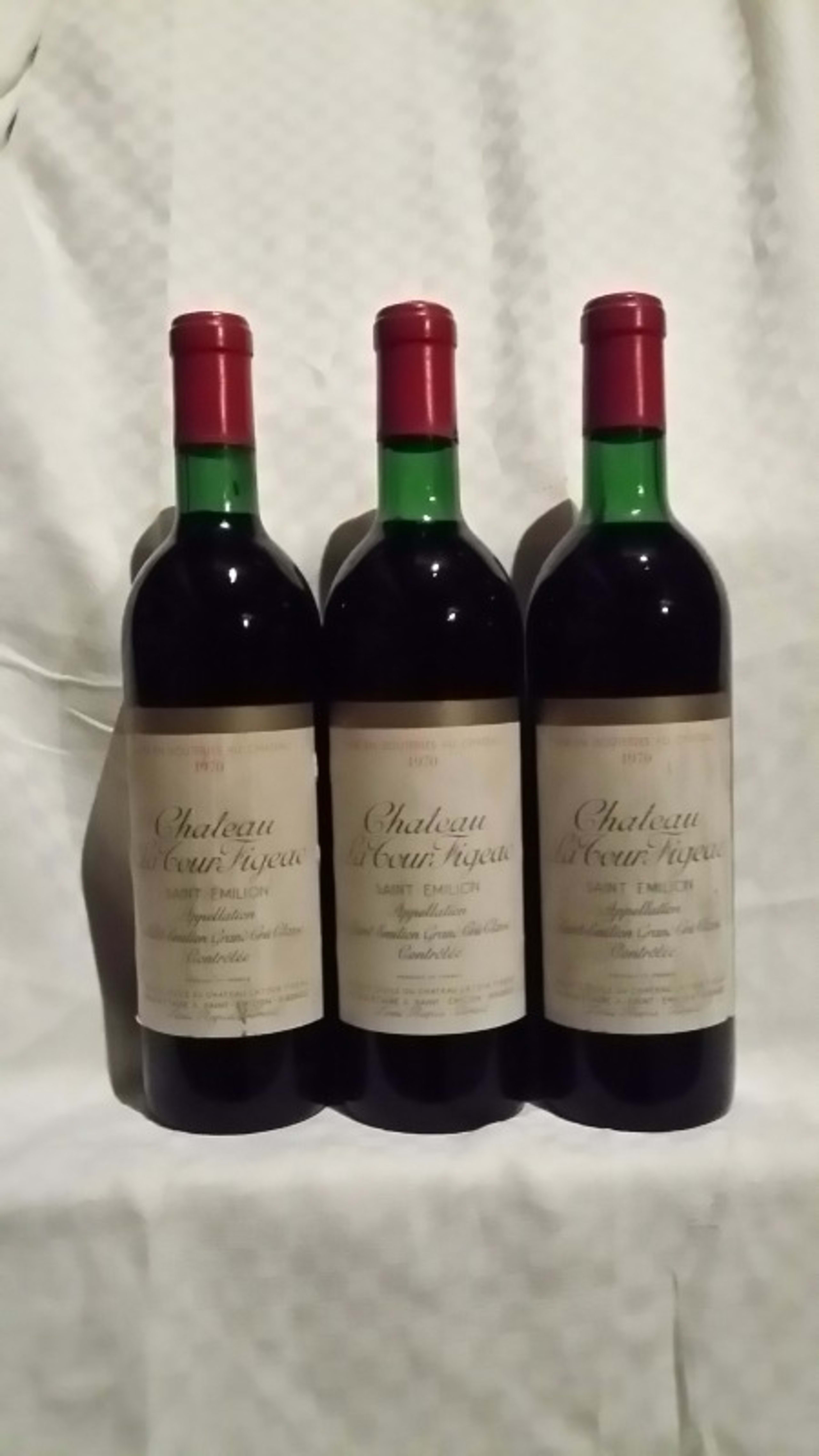 3 x château la Tour Figeac, Saint-Émilion, 1970