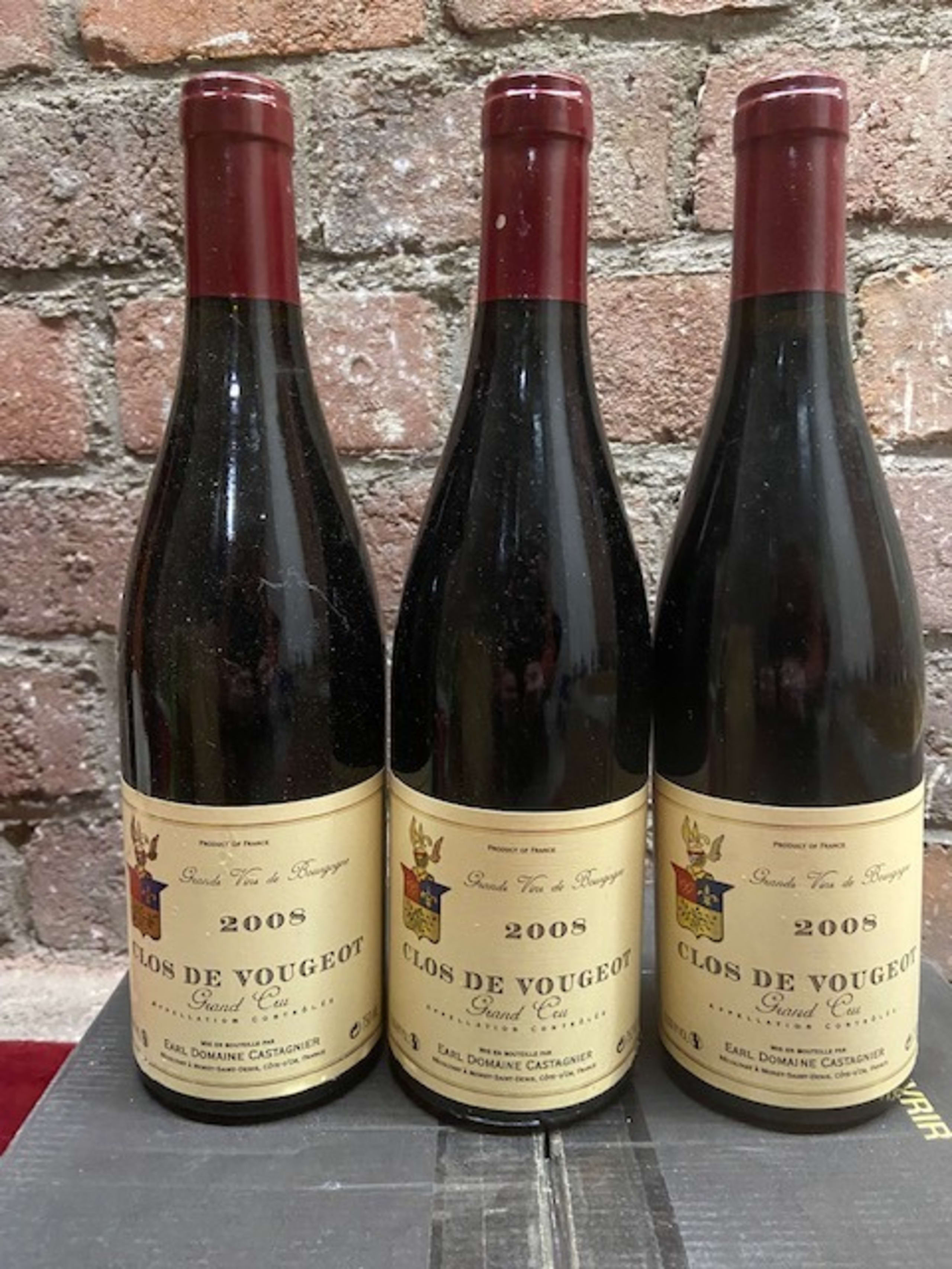 3 x Clos de Vougeot, Domaine Castagnier, 2008