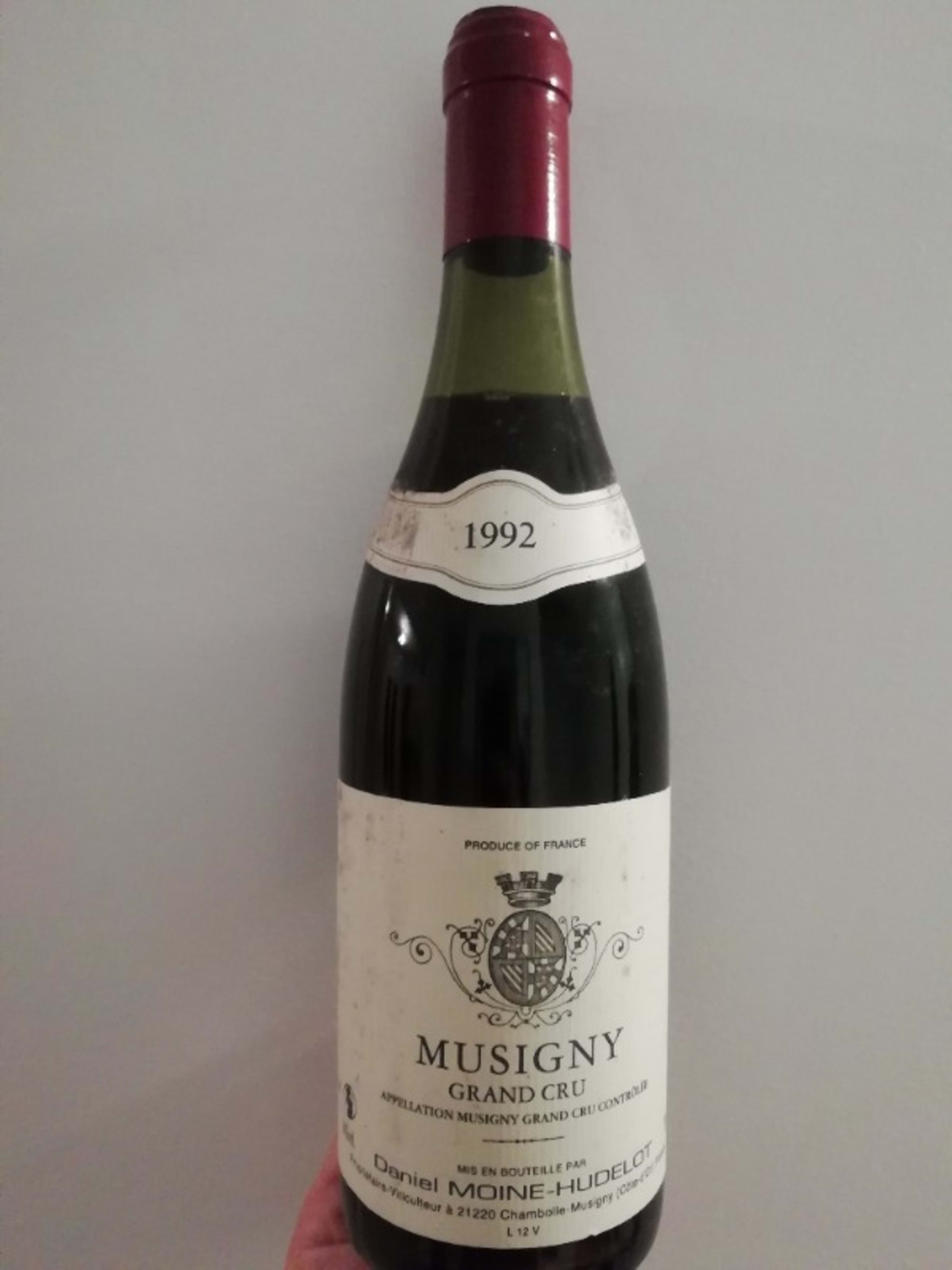 Musigny, Grand Cru, Daniel Moine Hudelot, 1992