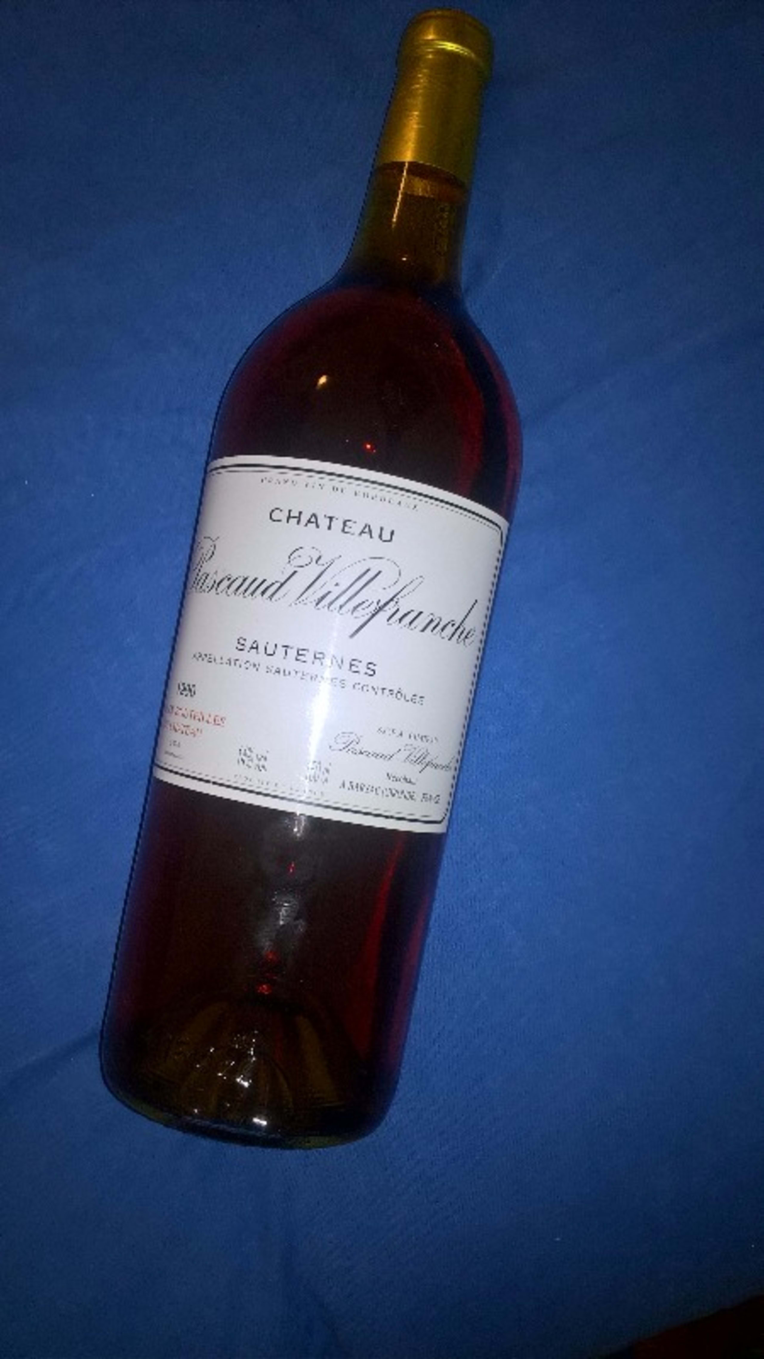 Château Pascaud Villefranche, Sauternes, 1990 (Mg)