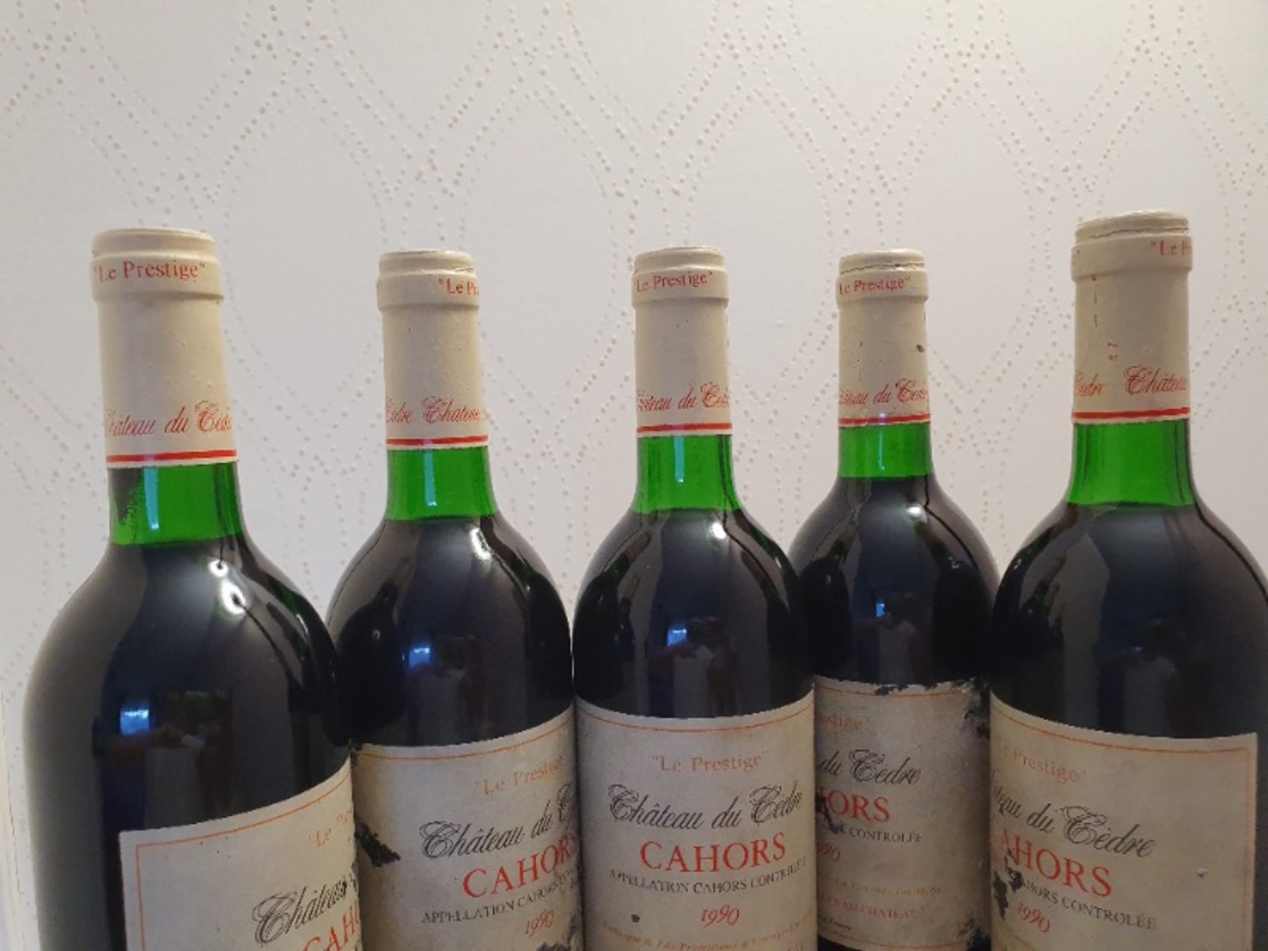 5 x Le Prestige, Château du Cèdre, Cahors, 1990