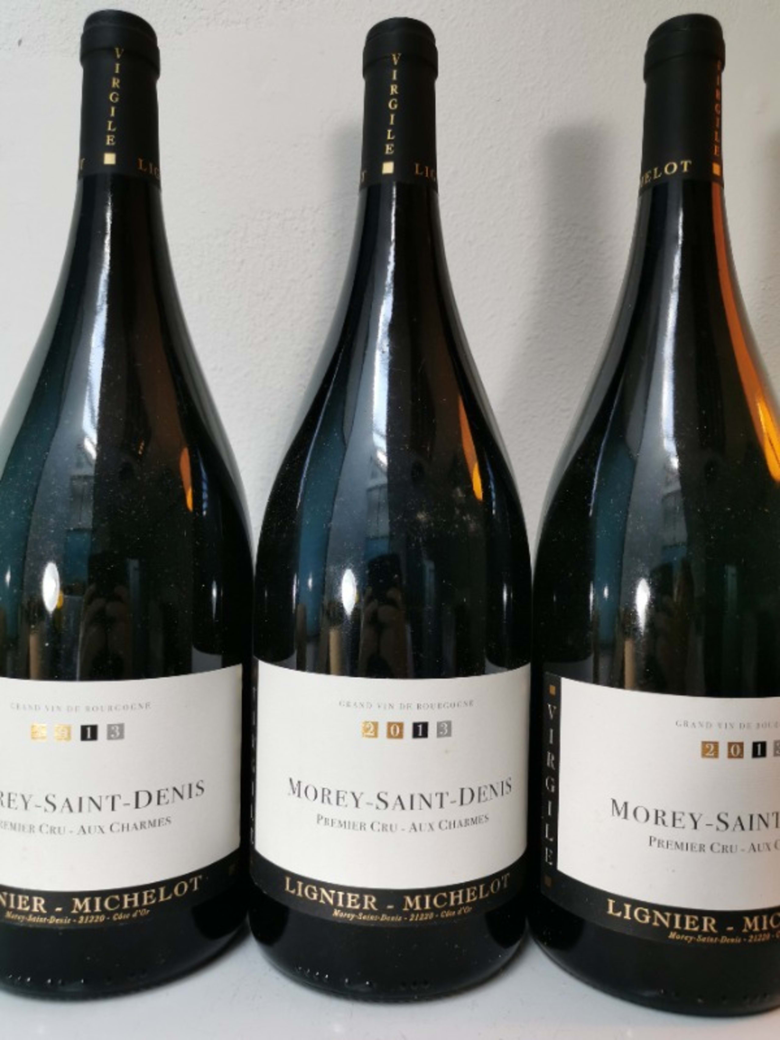 3 x Morey-Saint-Denis, 1e Cru - aux charmes, Lignier Michelot, 2013 (Magnum)