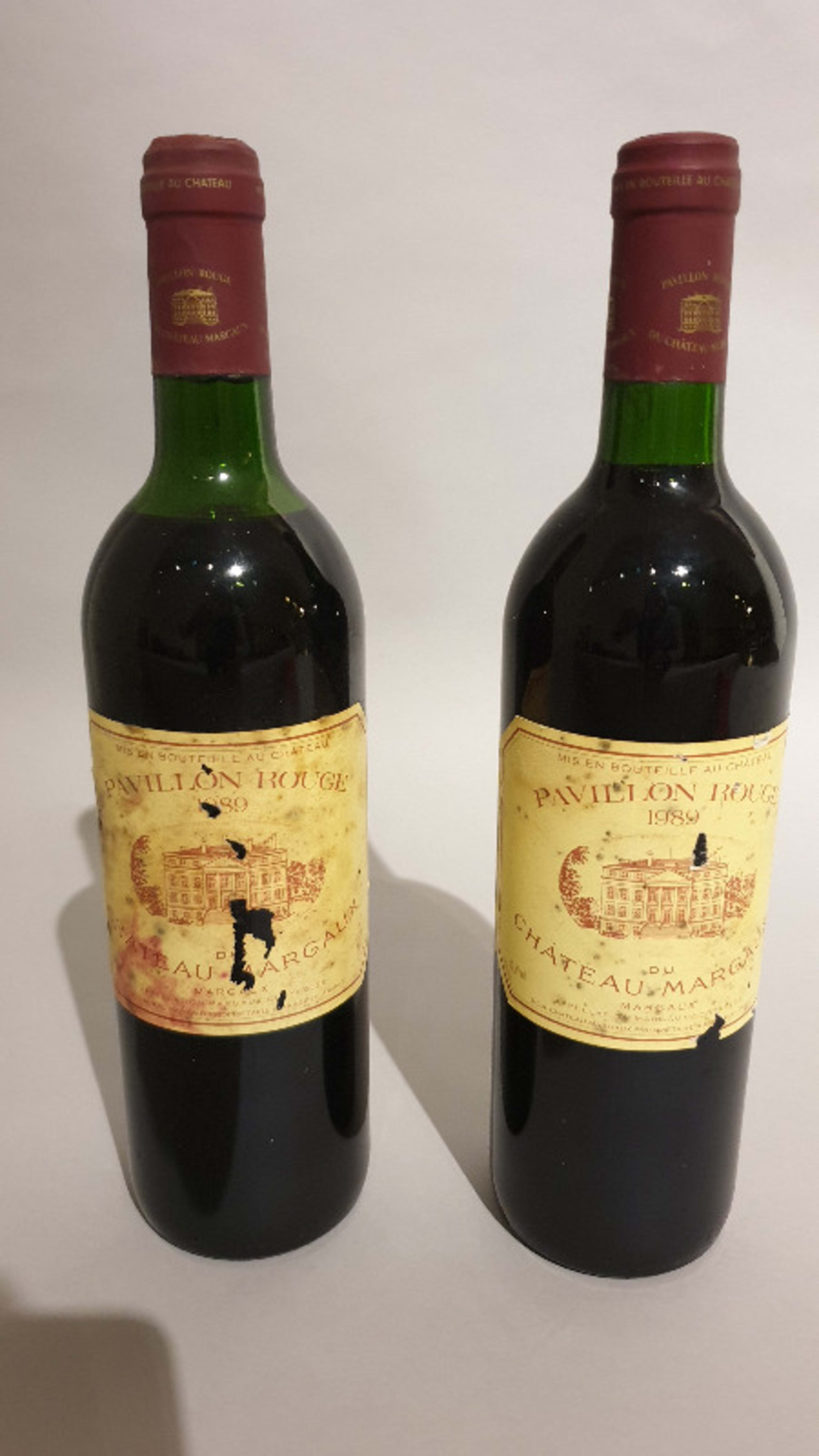 2 x Pavillon Rouge, Château Margaux, Margaux, 1989