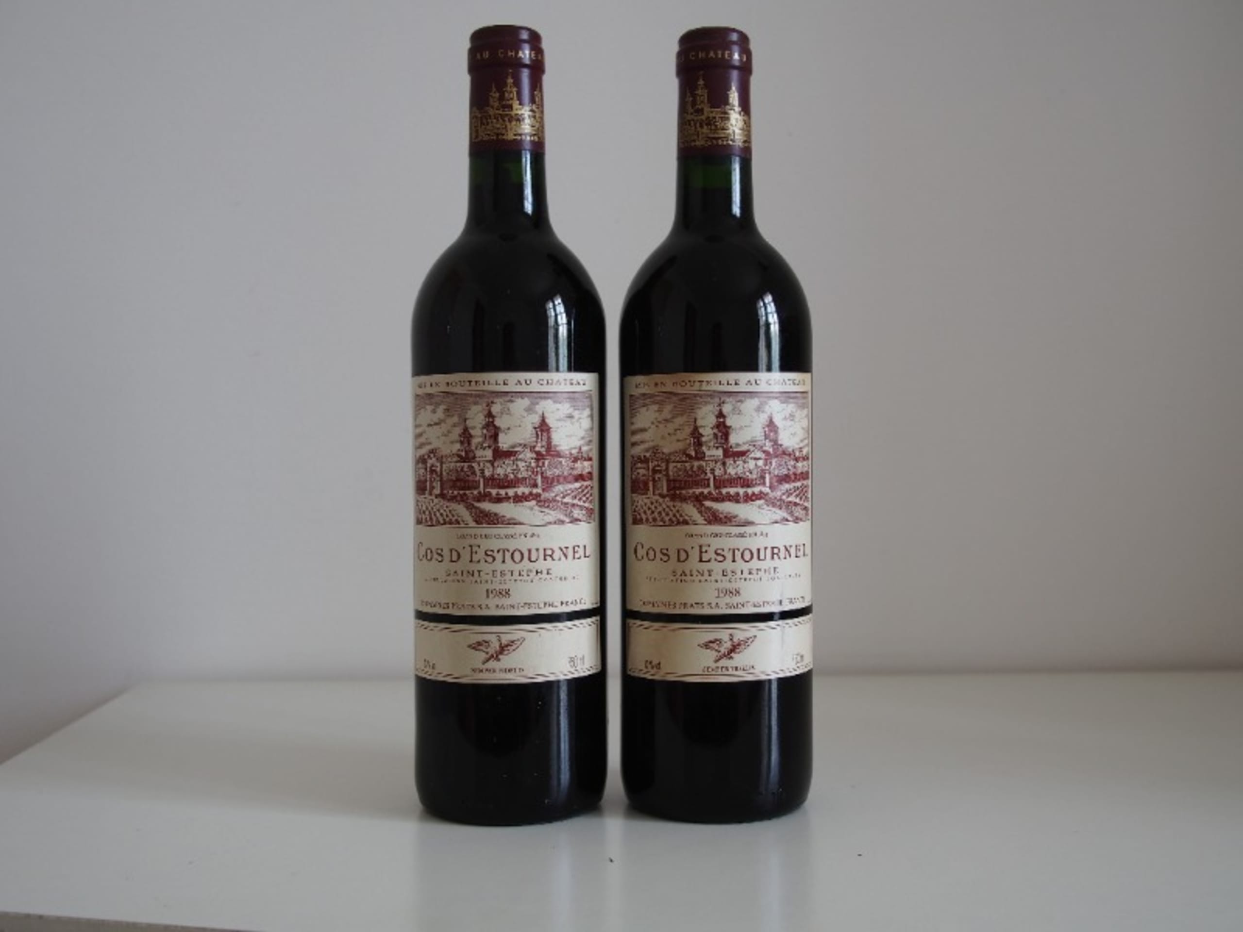 2 x château Cos d'Estournel, Saint-Estèphe, 1988