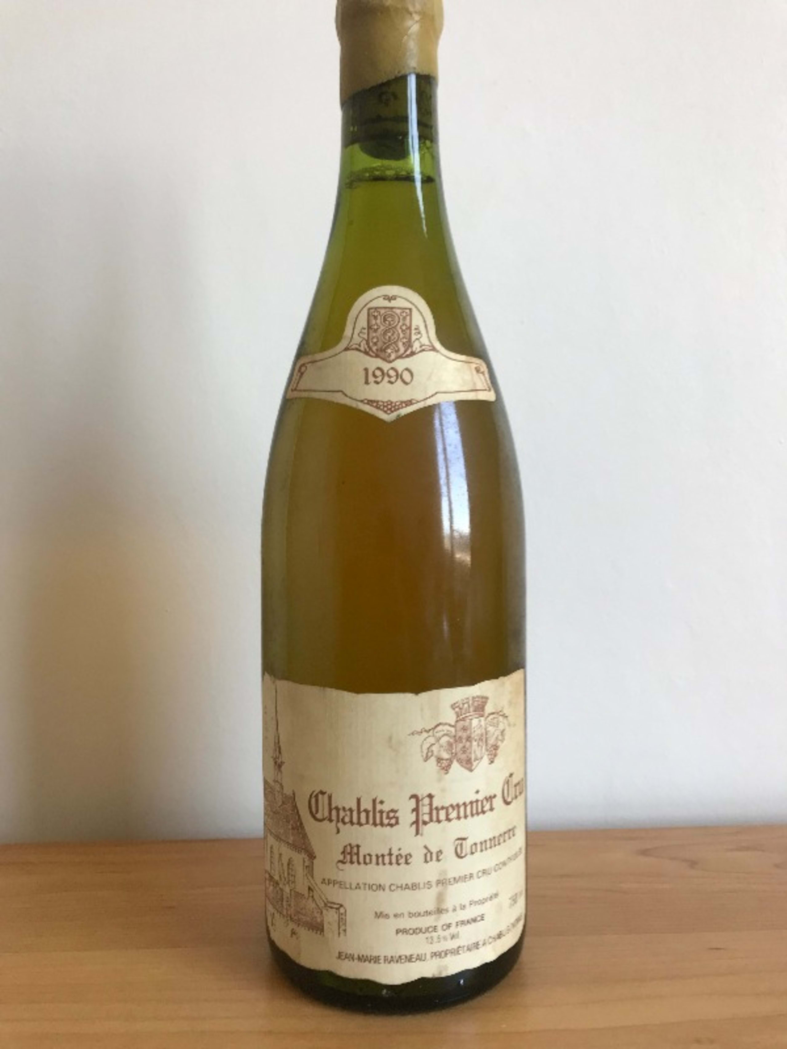 Chablis Premier Cru, Montée de Tonnerre, RAVENEAU, 1990