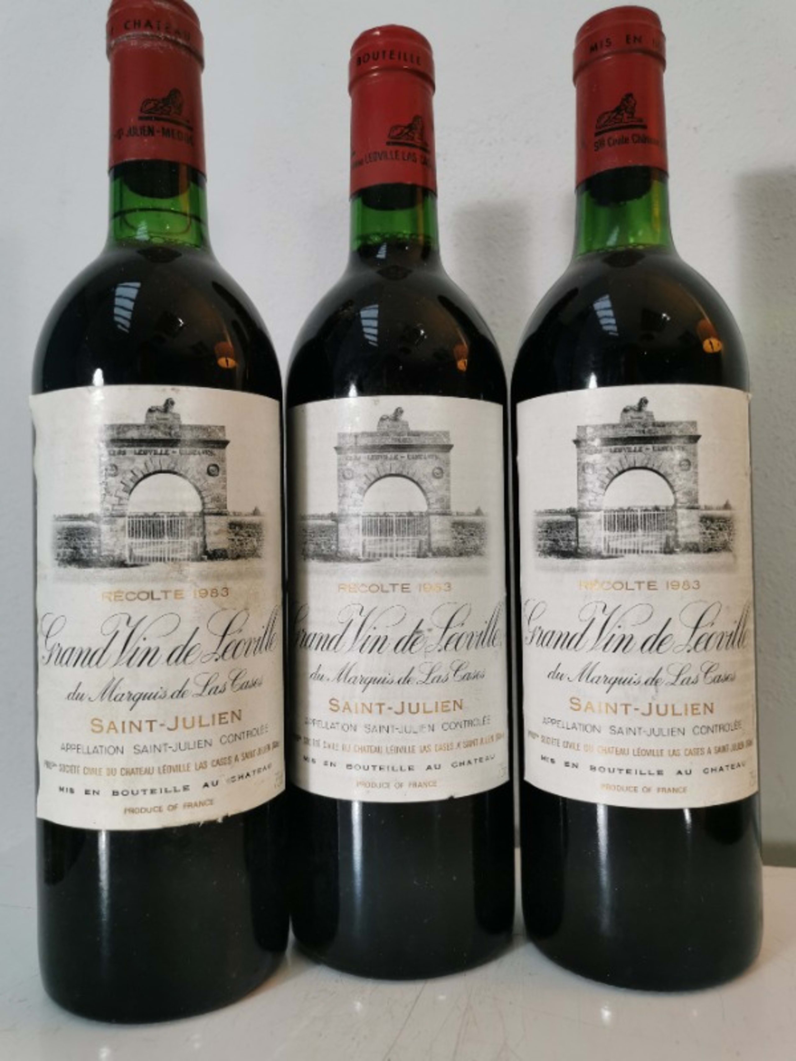 3 x Grand Vin de Léoville du Marquis de las Cases, Saint-Julien, 1983