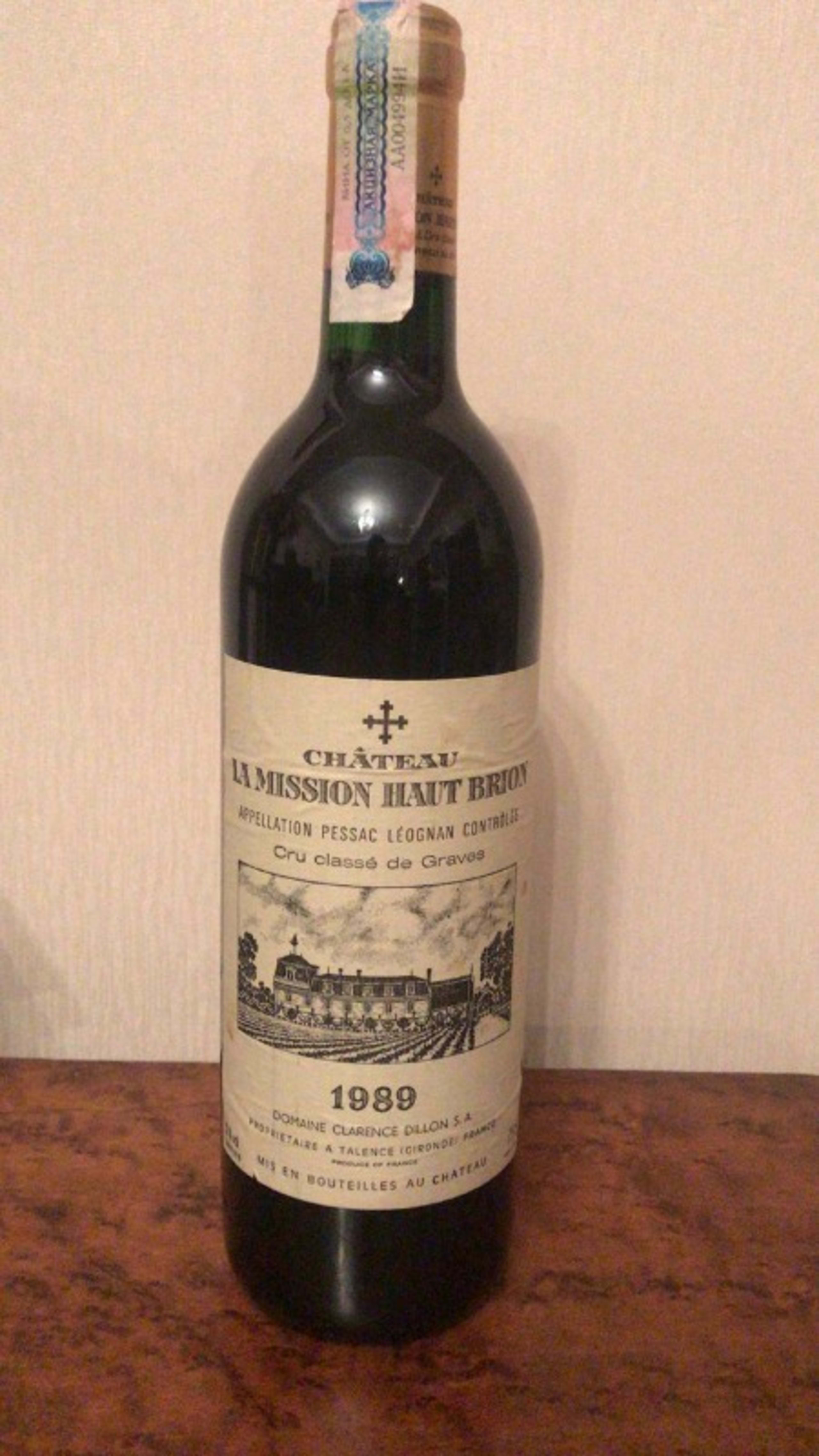 Château Mission Haut-Brion, Pessac-Léognan, 1989