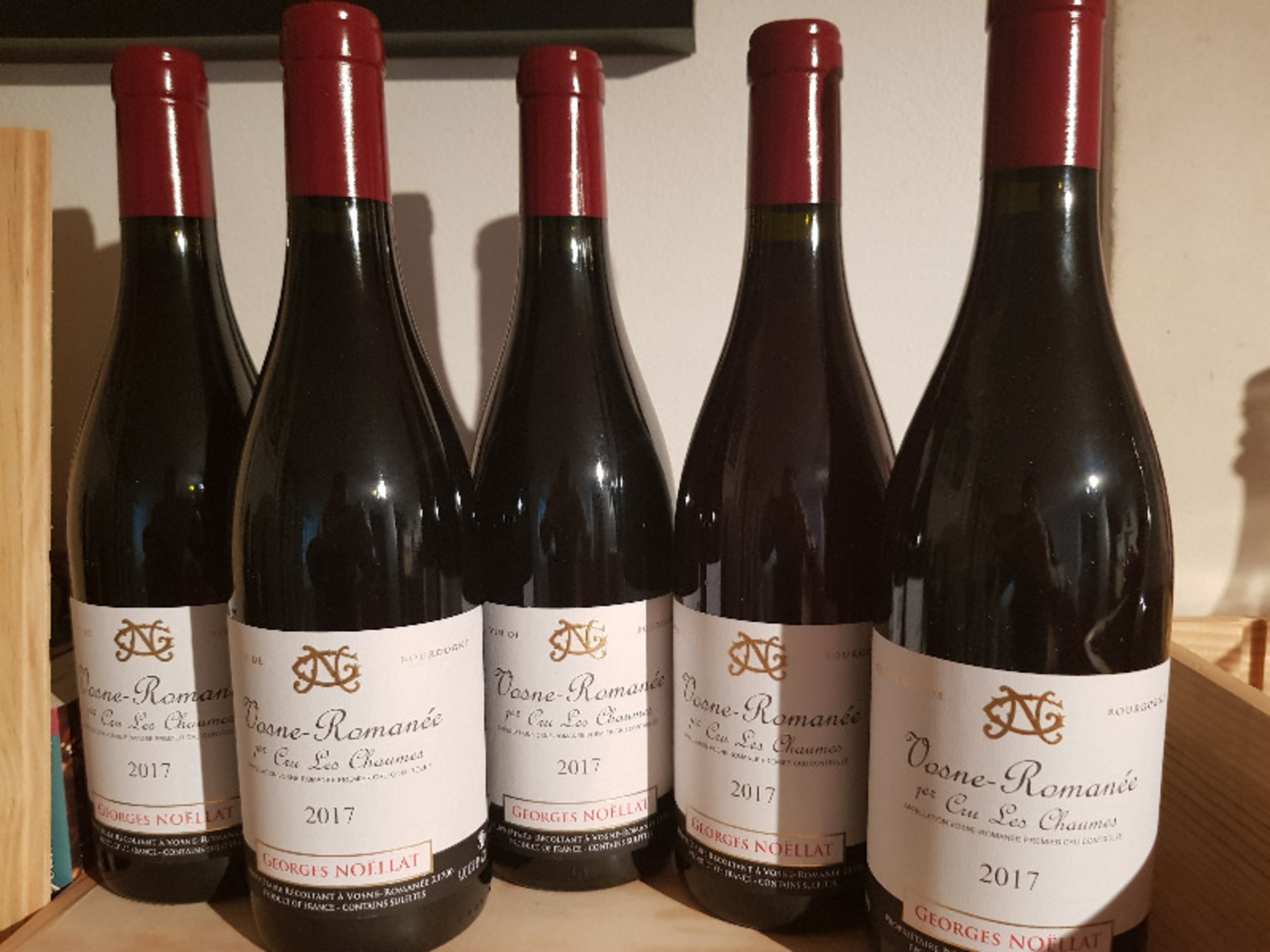 5 x Vosne-Romanée, 1er cru les Chaumes, Noellat Georges, 2017