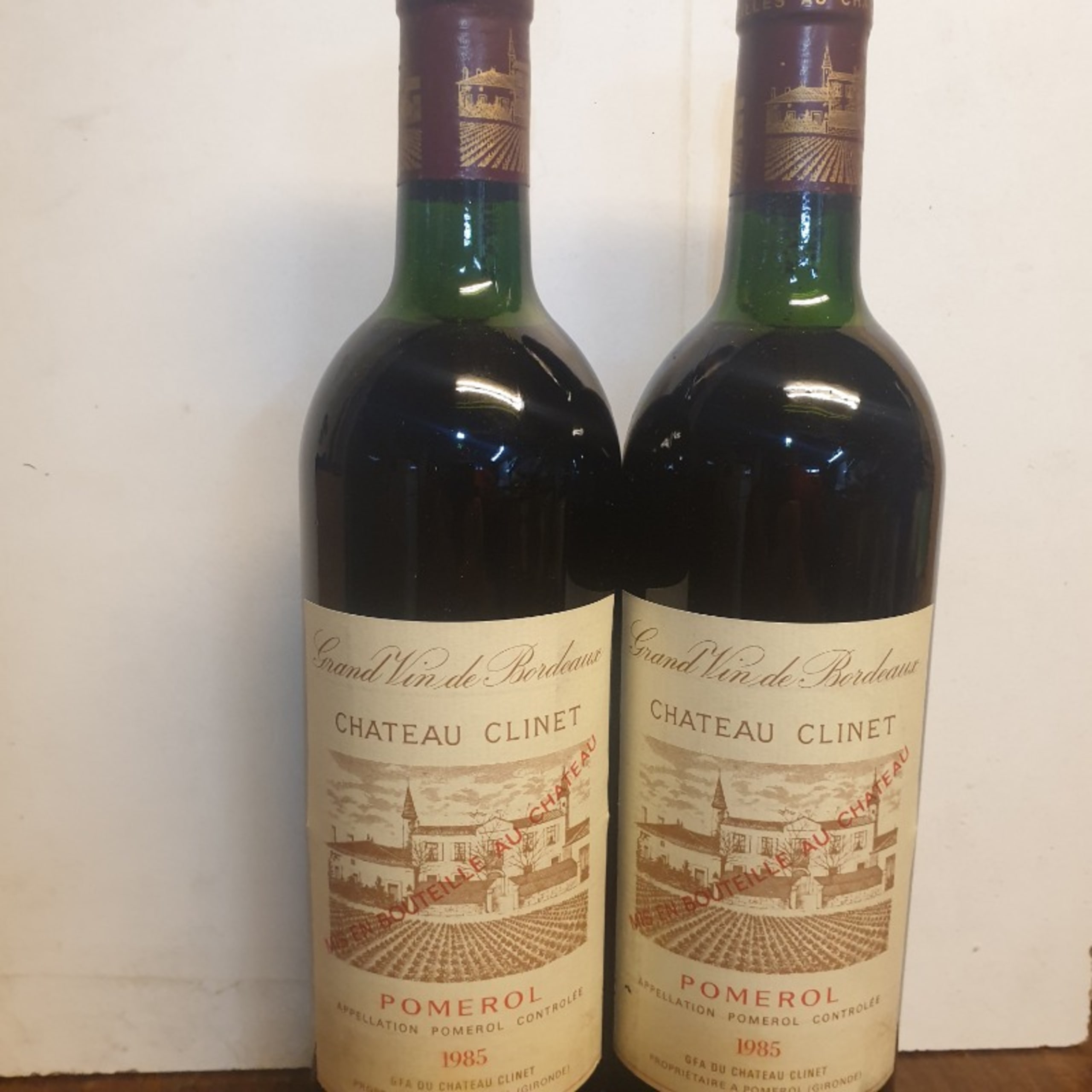 2 x château Clinet, Pomerol, 1985