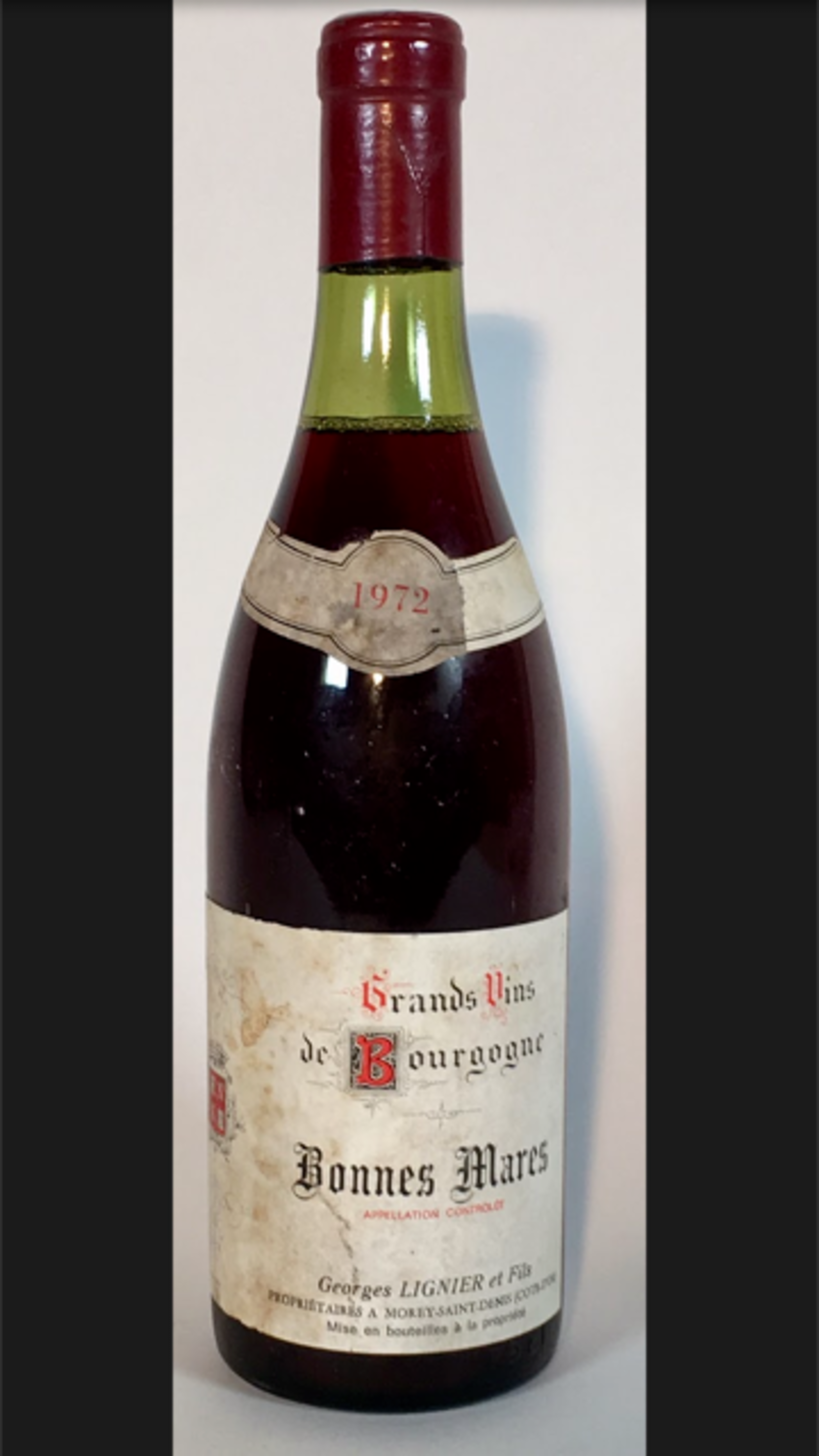 Bonnes-Mares, Domaine Georges Lignier, 1972