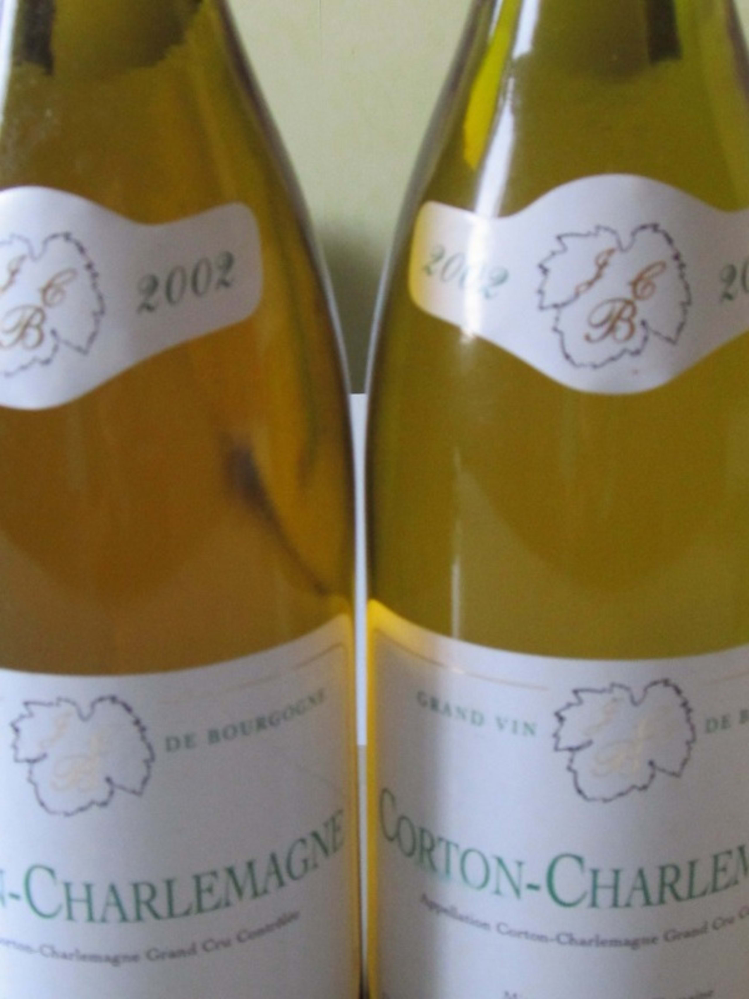 2 x Corton-Charlemagne, jean-Claude Belland, 2002