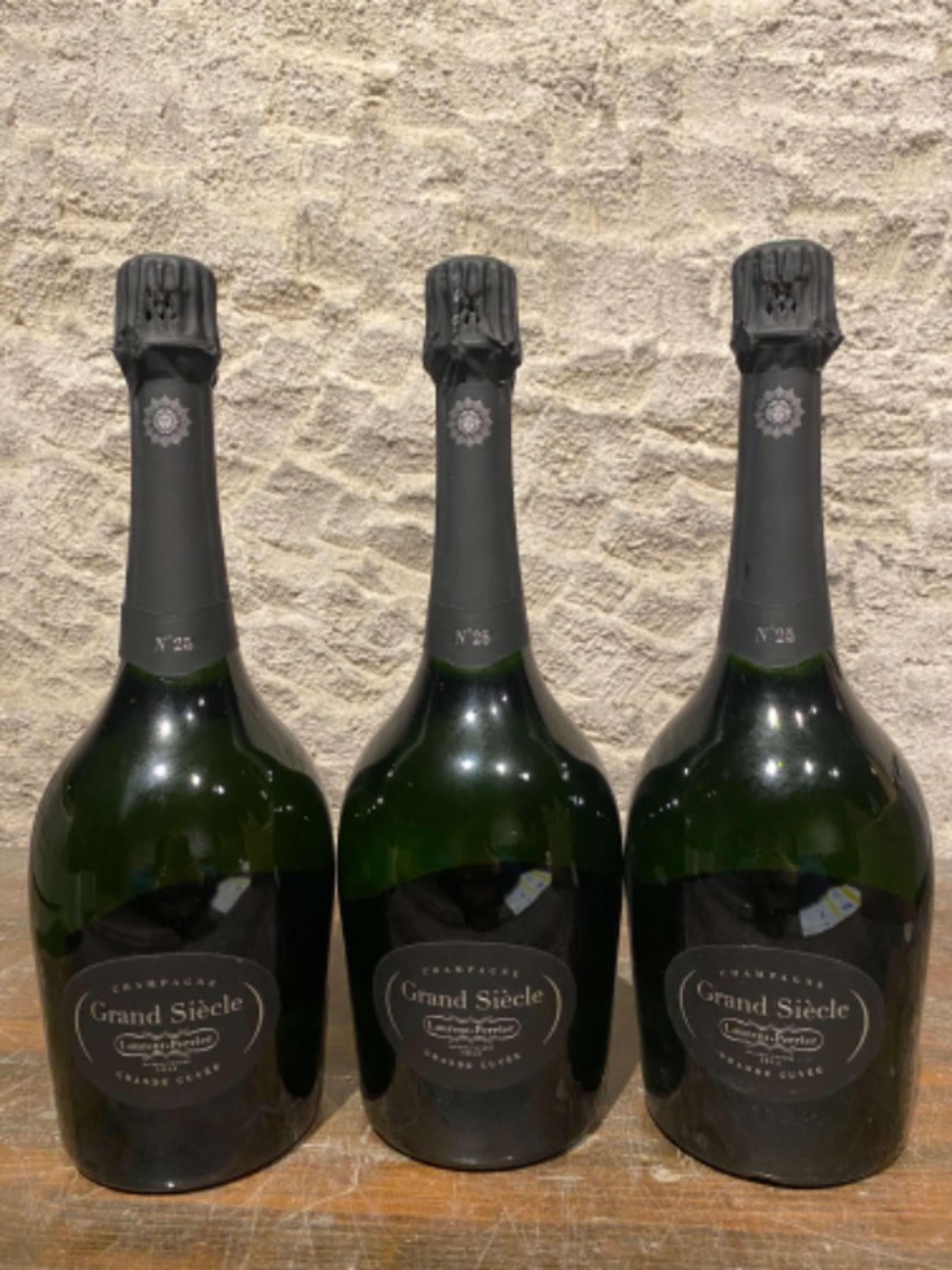 3 x Grand siècle N°25, Laurent Perrier, Champagne