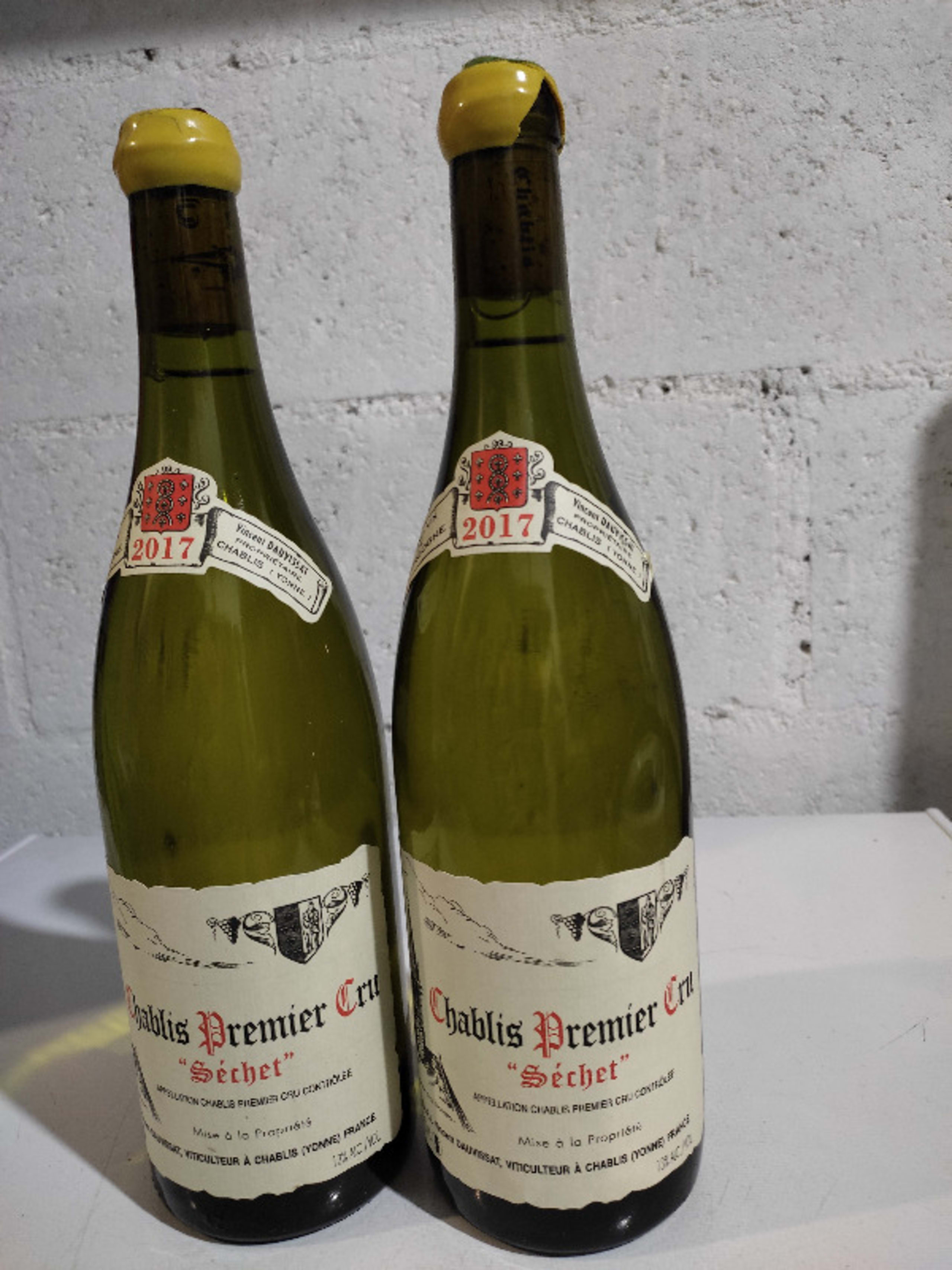 2 x Chablis Premier Cru, SECHET, VINCENT DAUVISSAT, 2017