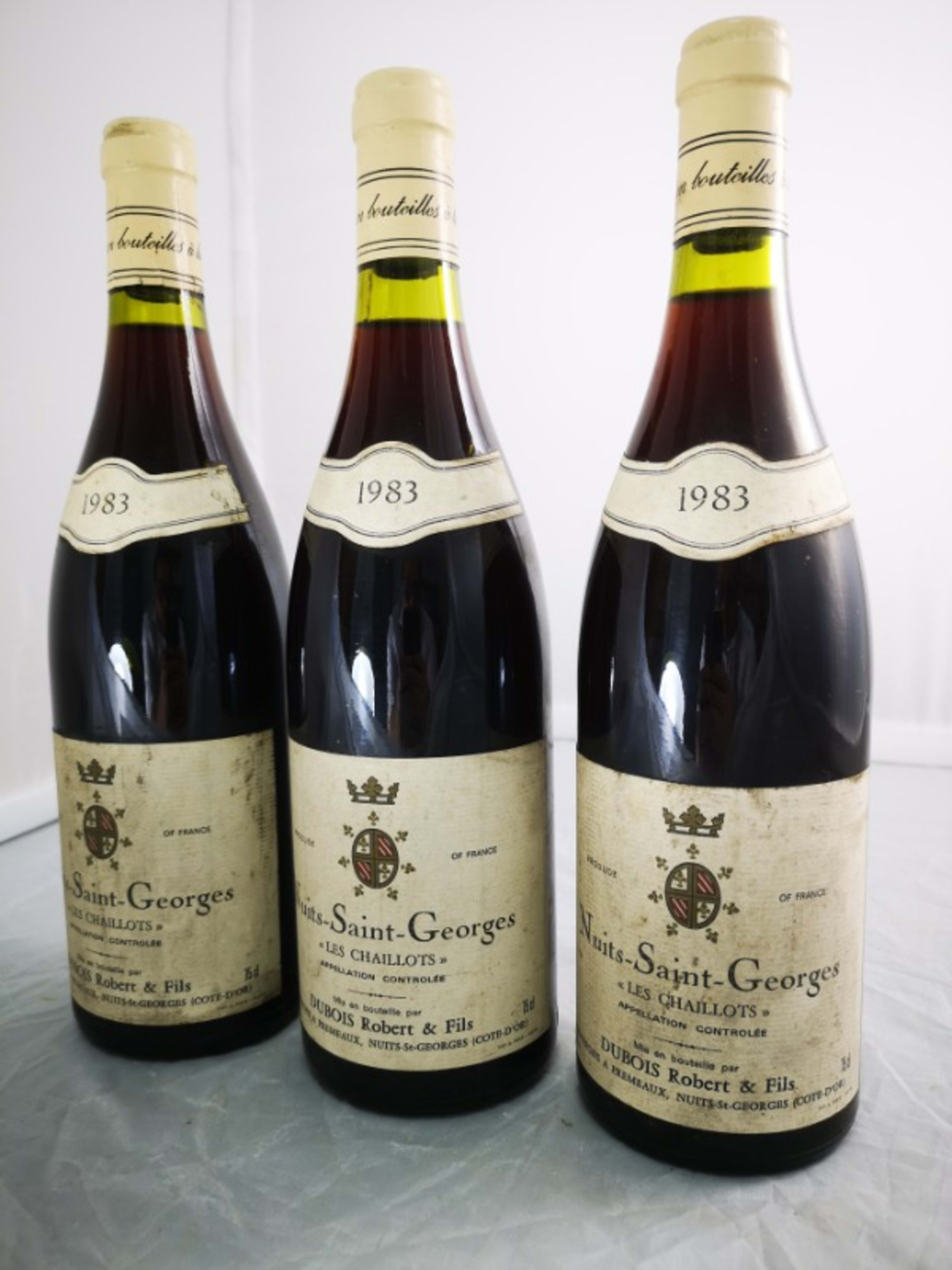 3 x Nuits-Saint-Georges, Les Chaillots, Dubois Robert & Fils, 1983