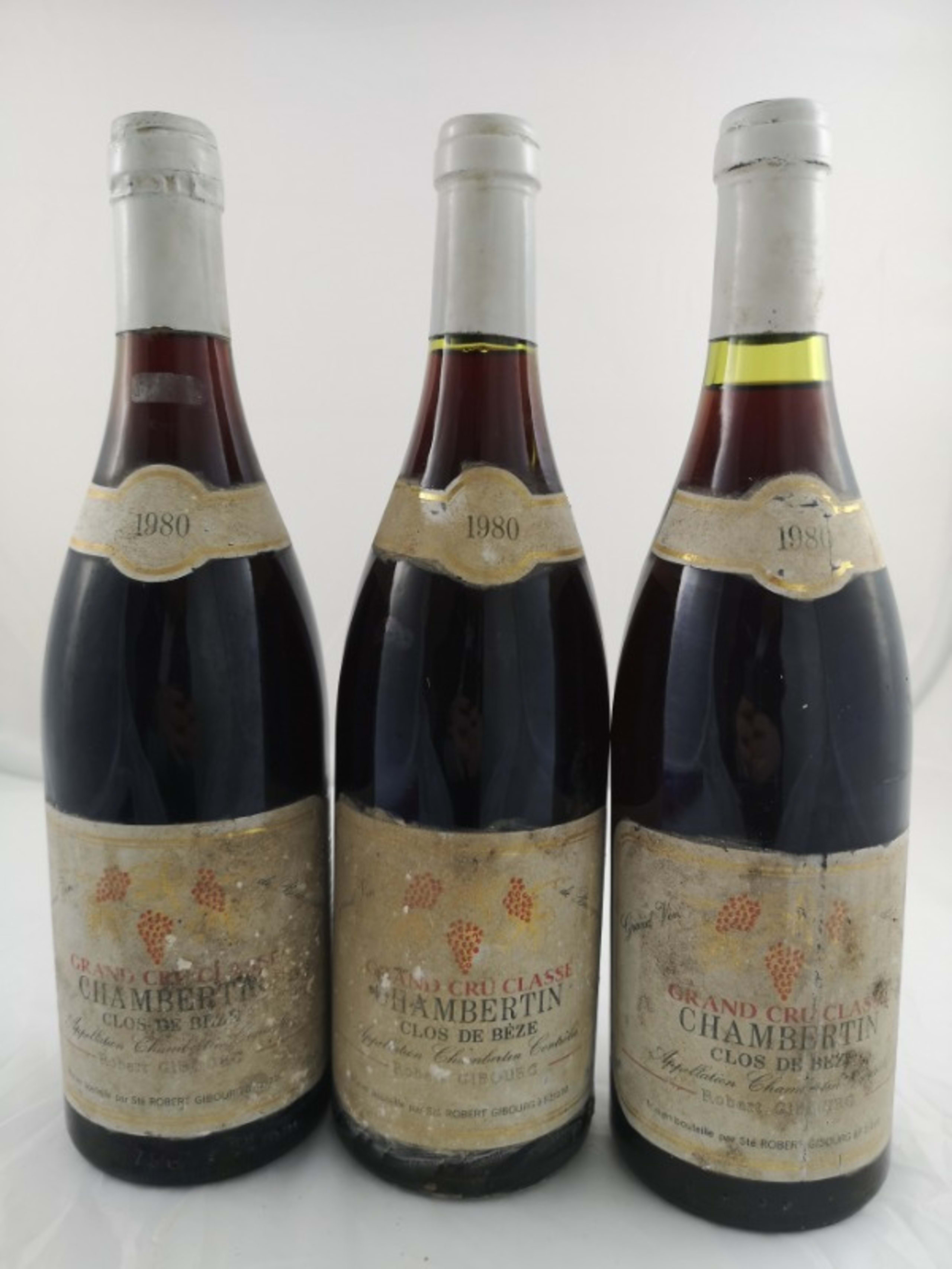 3 x Chambertin, Clos de Bèze, Domaine Robert Gibourg, 1980
