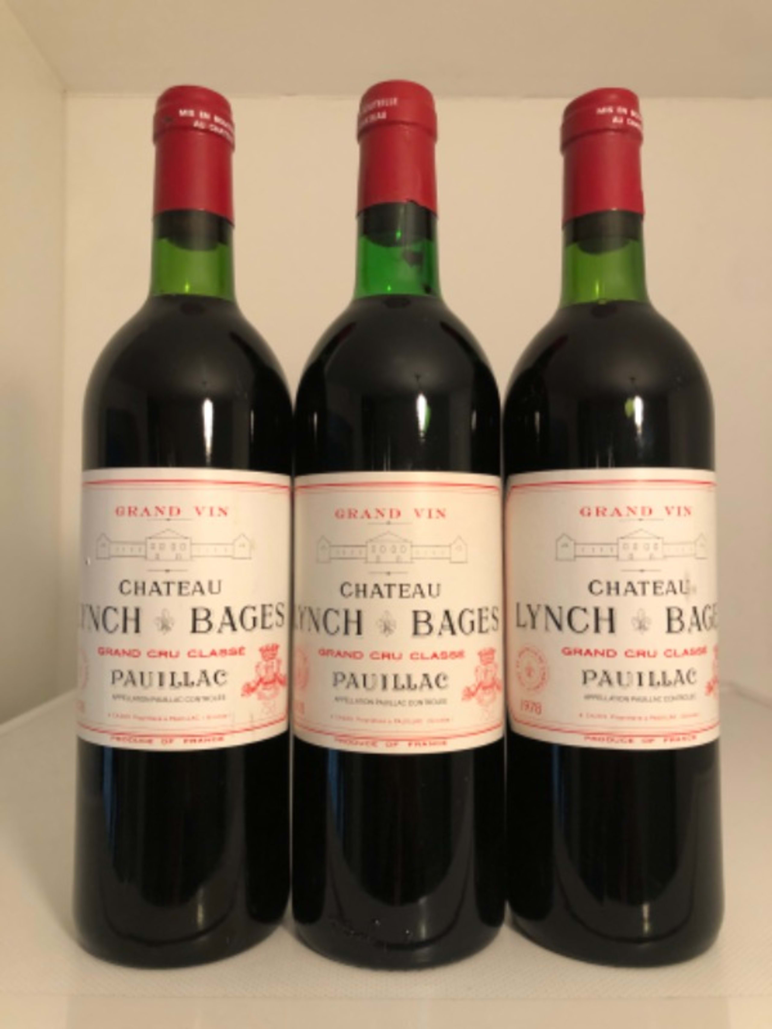 3 x Château Lynch Bages, Pauillac, 1978