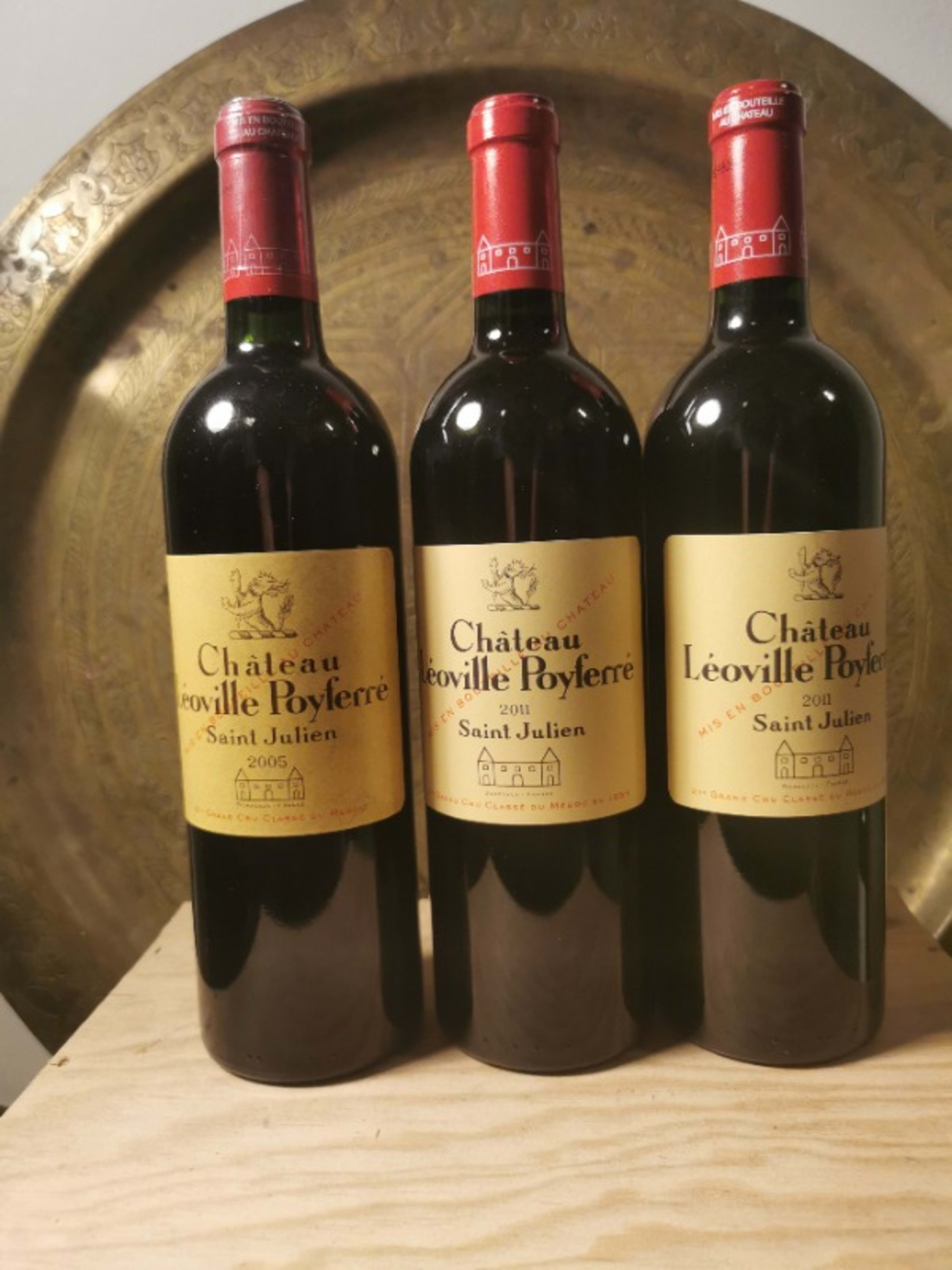 3 x Château Léoville Poyferré, Saint-Julien, 1 x 2005 / 2 x 2011