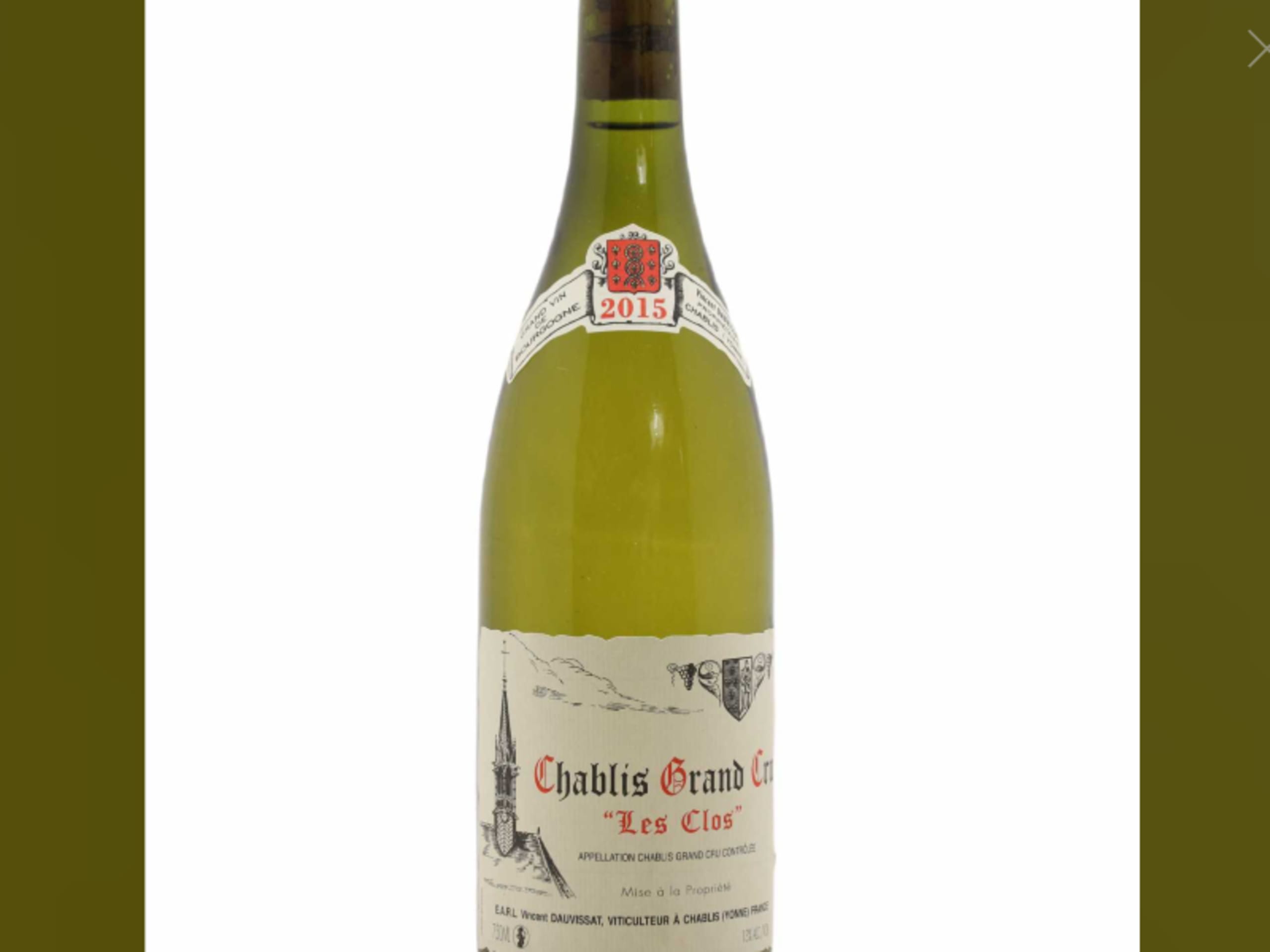 Chablis Grand Cru, Les Clos, Vincent Dauvissat, 2015