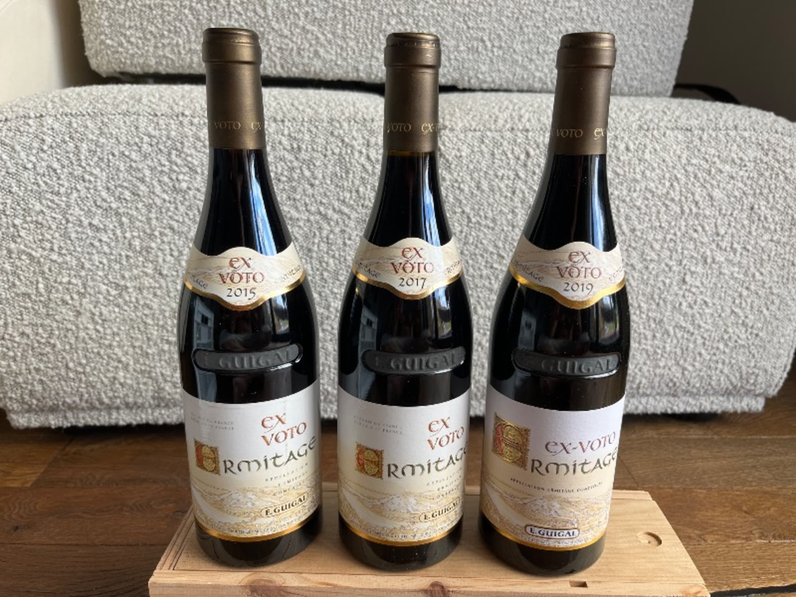 3 x Hermitage, Ex-Voto 2015/2017/2019, E Guigal