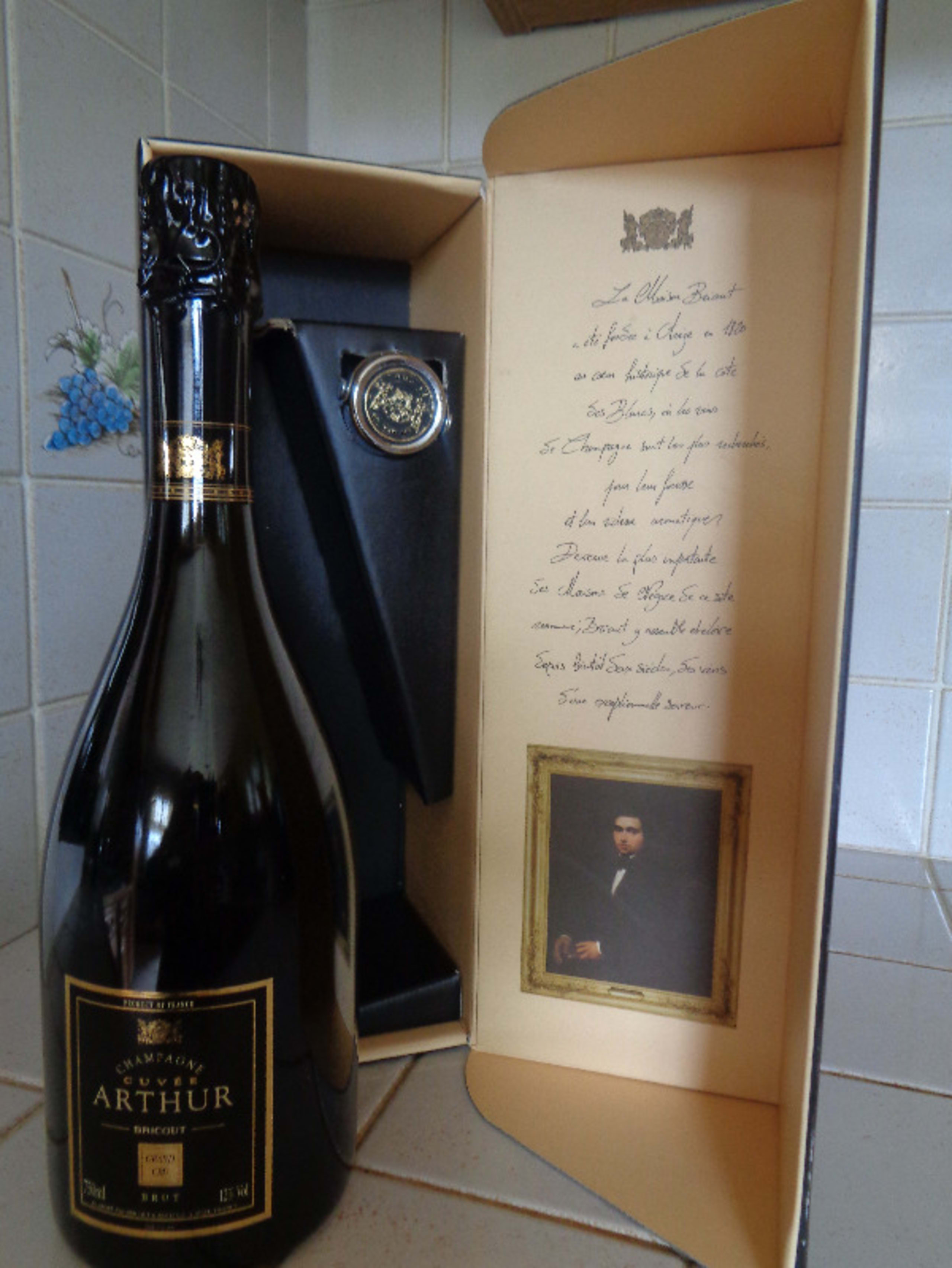 Cuvée Arthur Brut Grand Cru, BRICOUT à Avize, Champagne, 2002
