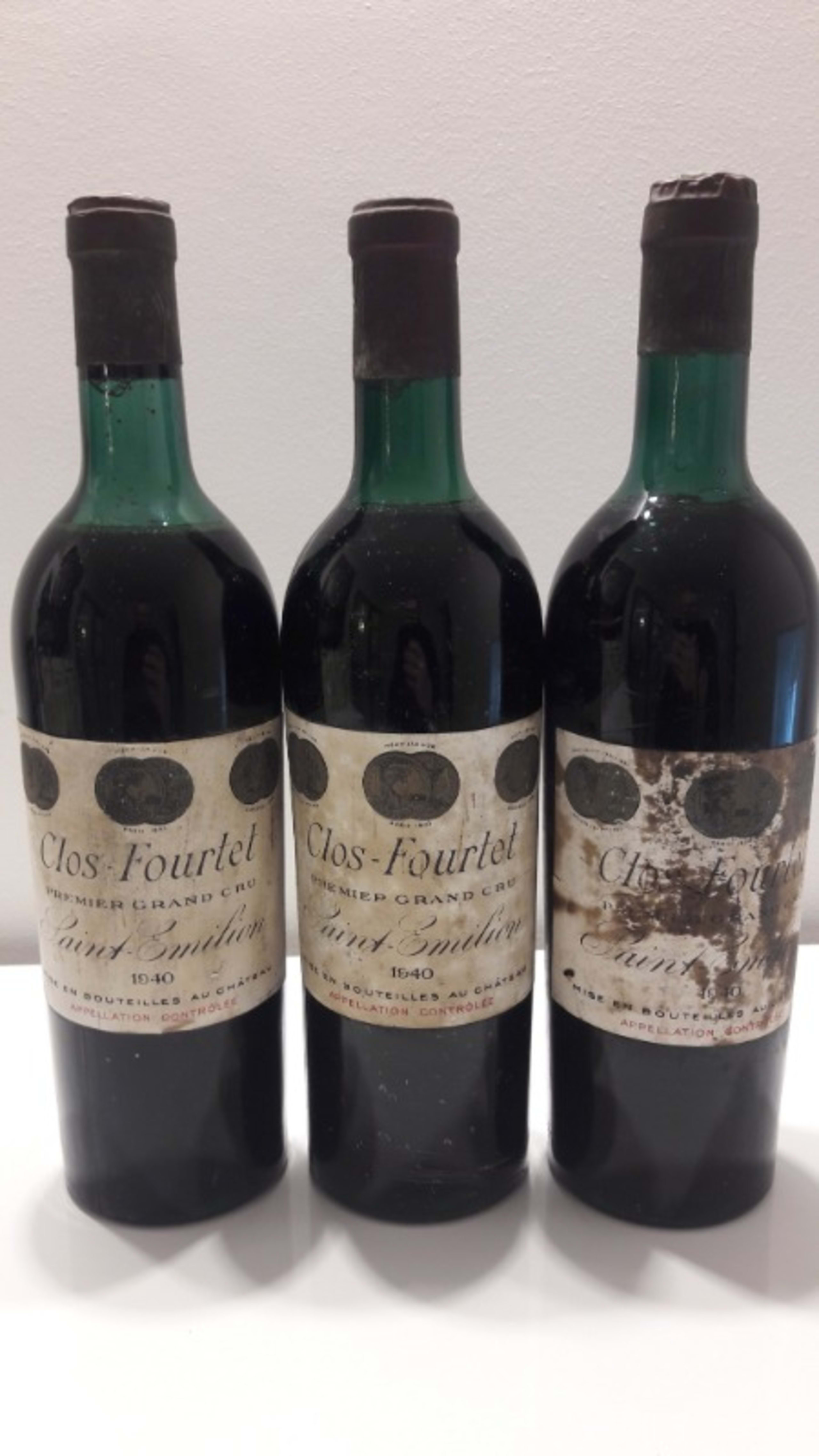 3 x Clos Fourtet, Saint-Émilion Grand Cru, 1940