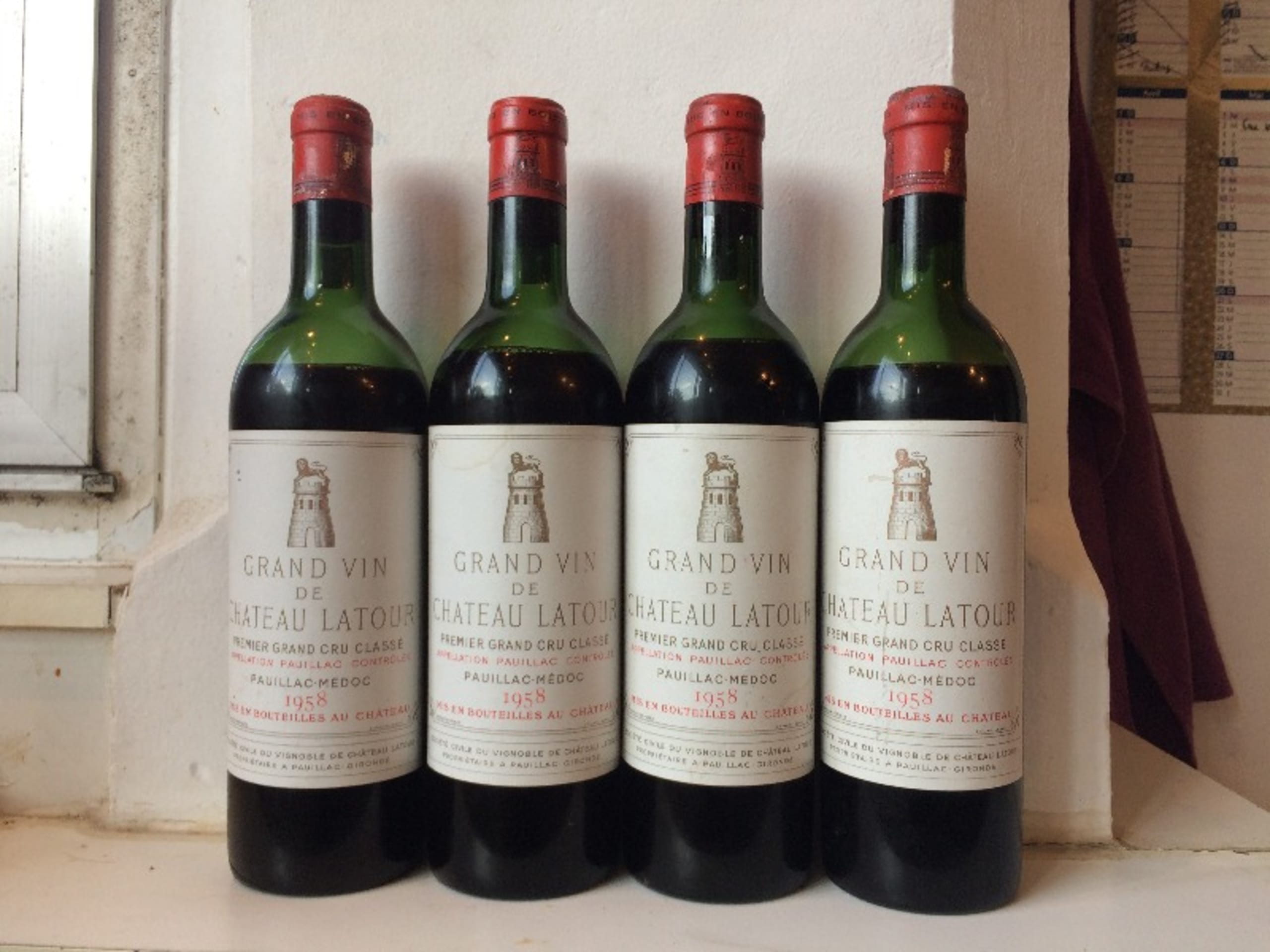 4 x Grand Vin de Château Latour, Pauillac, 1958