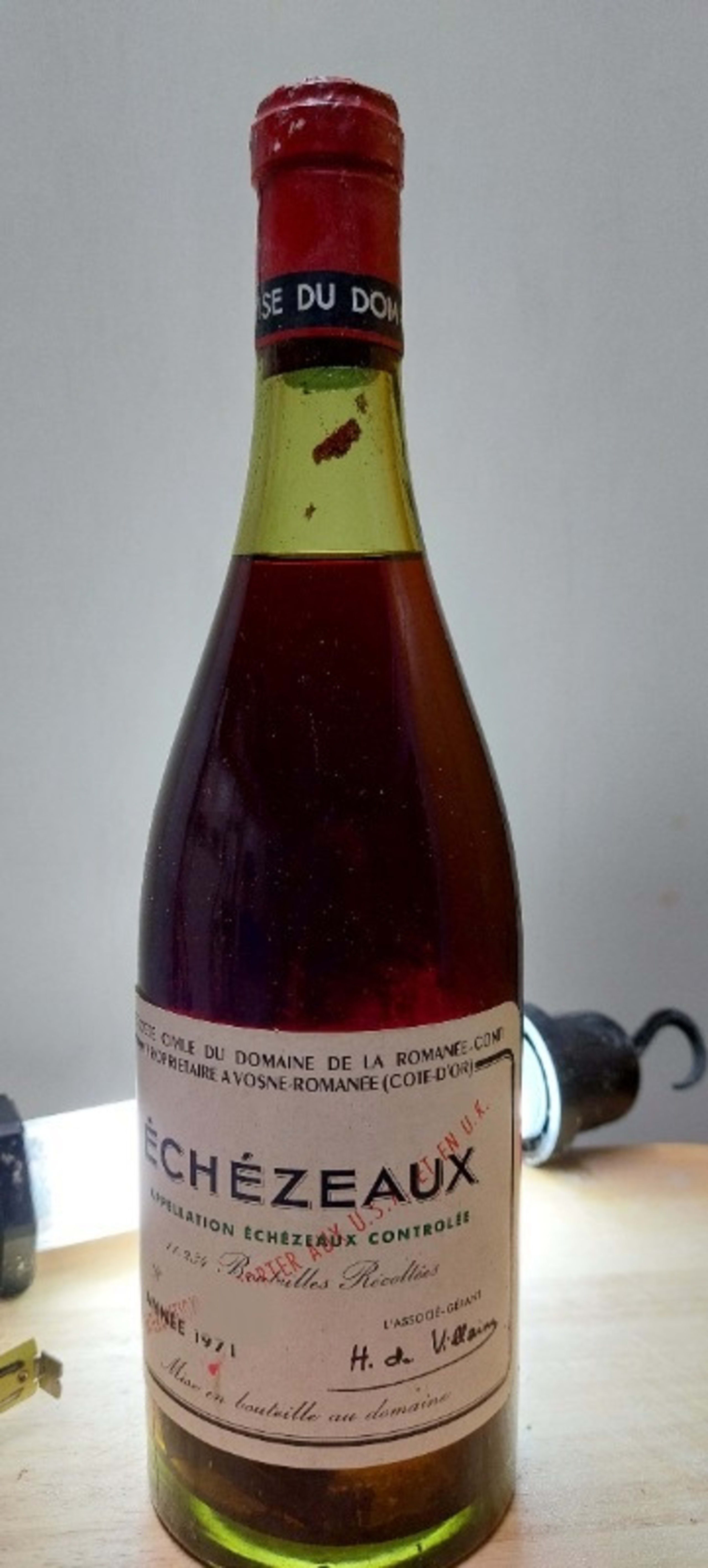 Echézeaux, Grand Cru, Domaine de la Romanée Conti, 1971