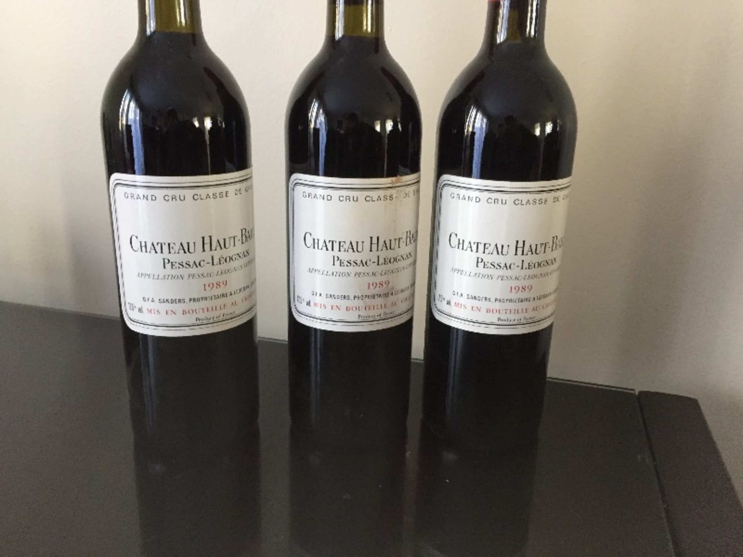 3 x Château Haut Bailly, Pessac-Léognan, 1989