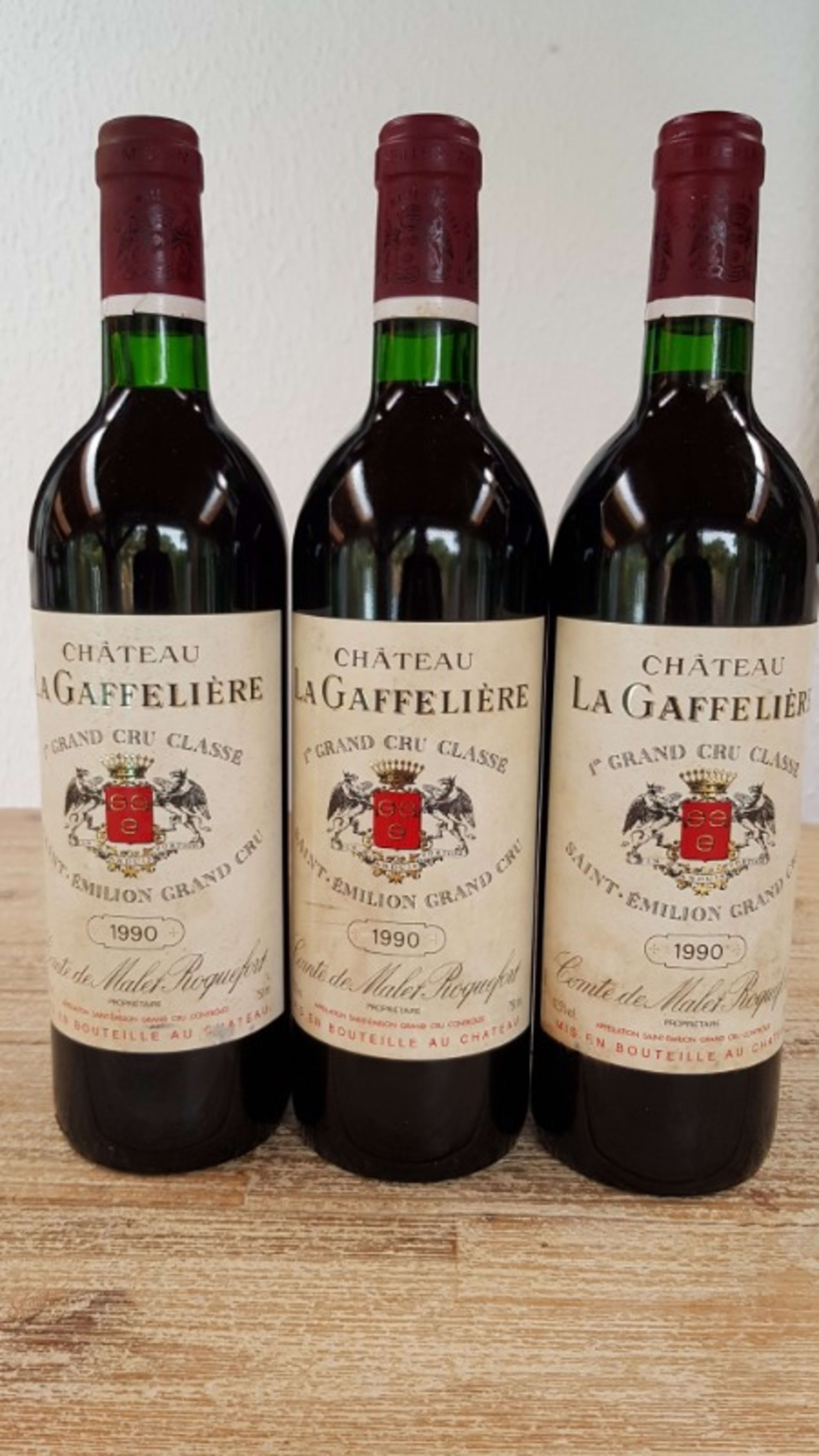 3 x Château La Gaffelière, Saint-Émilion Grand Cru, 1990