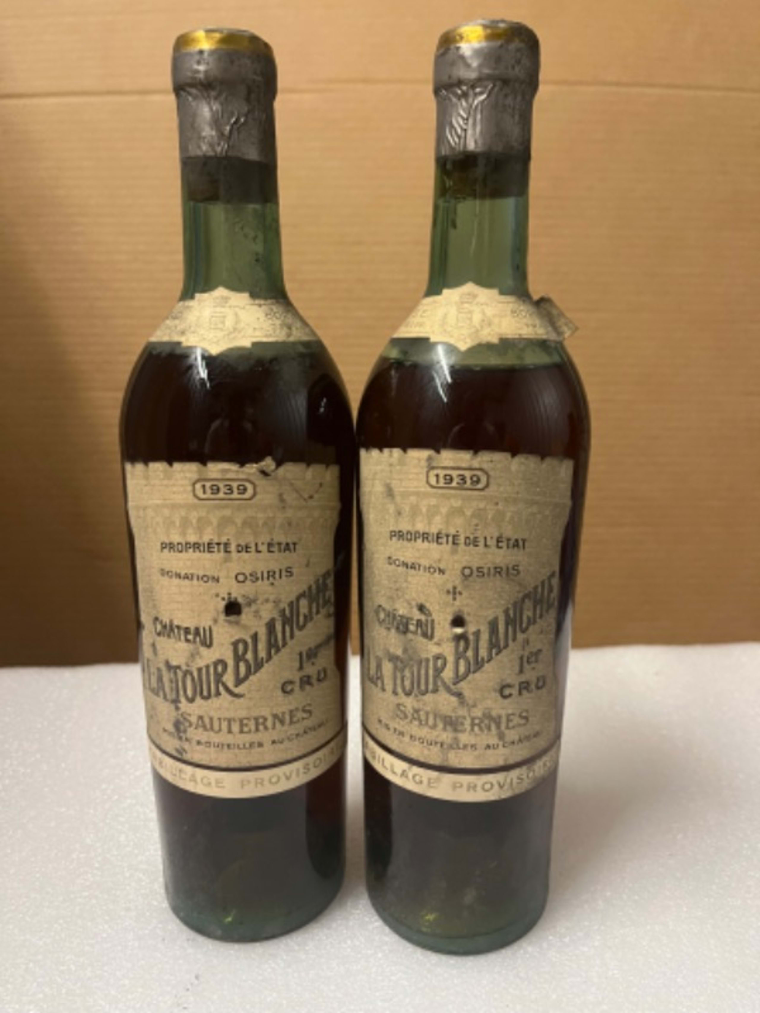 2 x Château la Tour Blanche, Sauternes, 1939